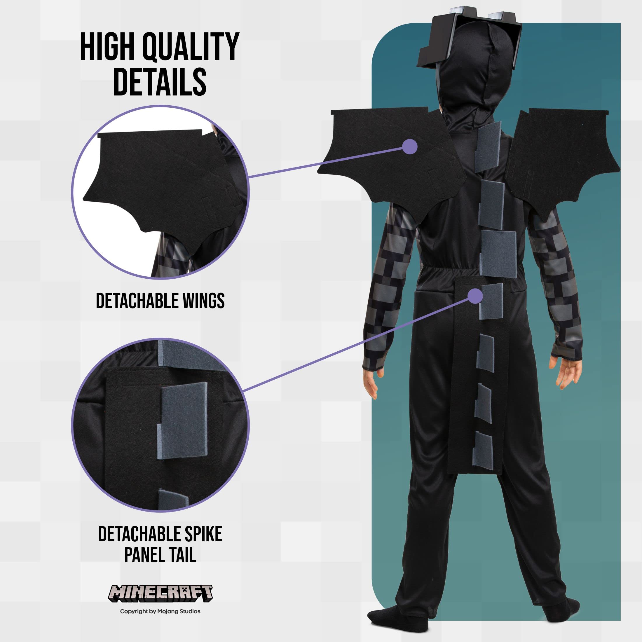 Disguise Ender Dragon Costume - Medium Kids 5