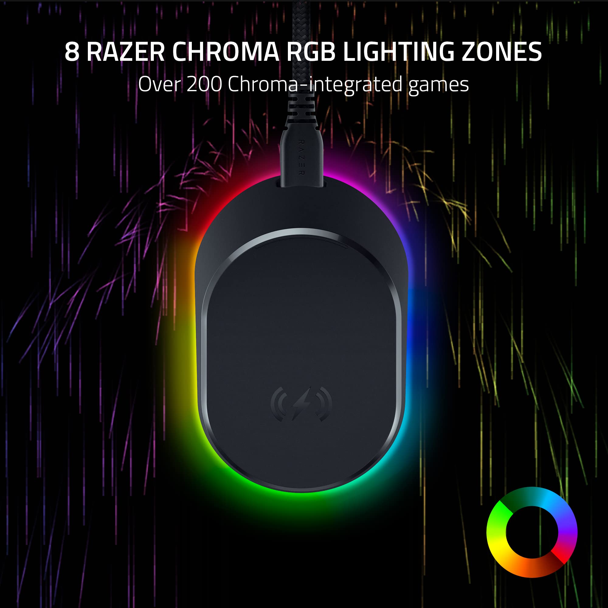 Razer Mouse Dock Pro &amp; Charging Puck – Magnetisches kabelloses Ladedock mit 8K Hz-Transceiver und RGB-Beleuchtung 7