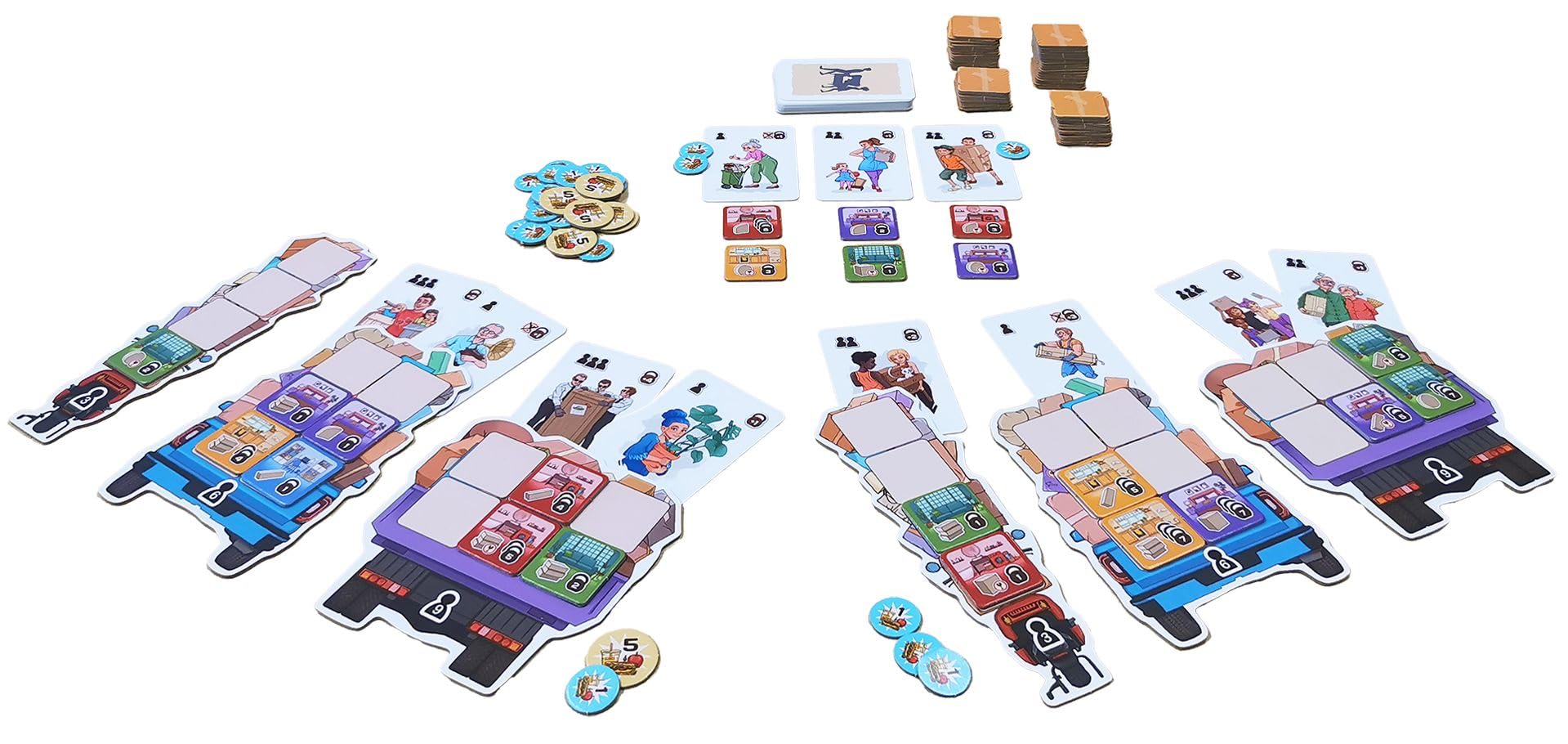 Piatnik Moving Day Tile Card Game for Ages 10+ | 2-4 Players | 30-Minute Playtime