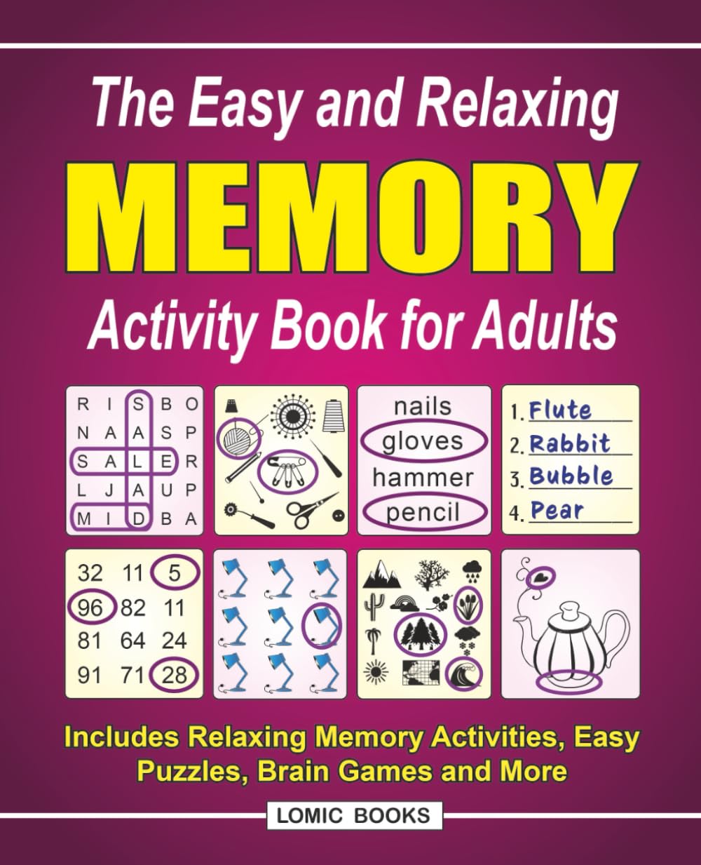 Lomic Books The Easy and Relaxing Memory Activity Book for Adults | Large Print Paperback