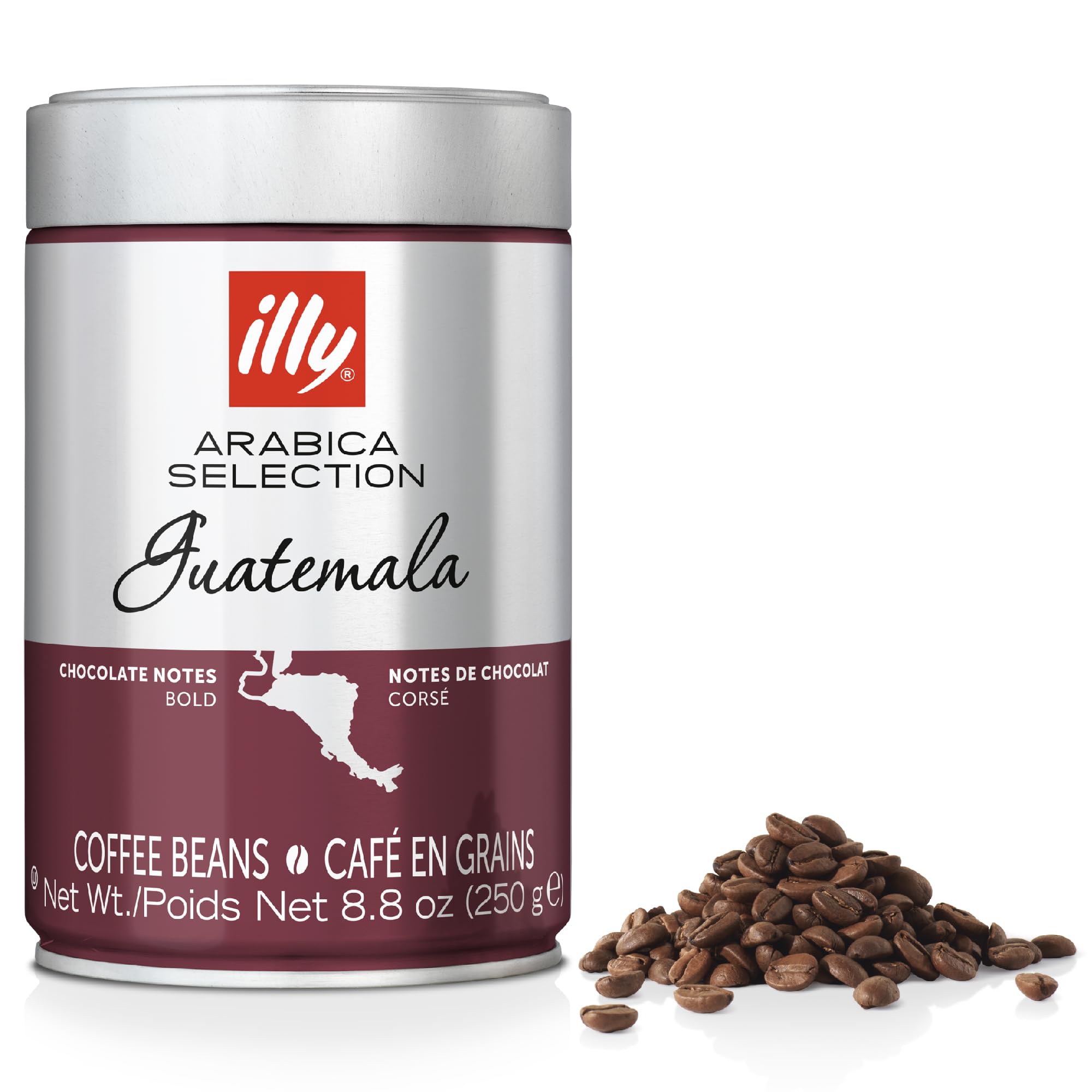 illy Arabica Selection - Guatemala Single Origin Coffee Beans - 100% Arabica - Whole Bean - 250g Tin