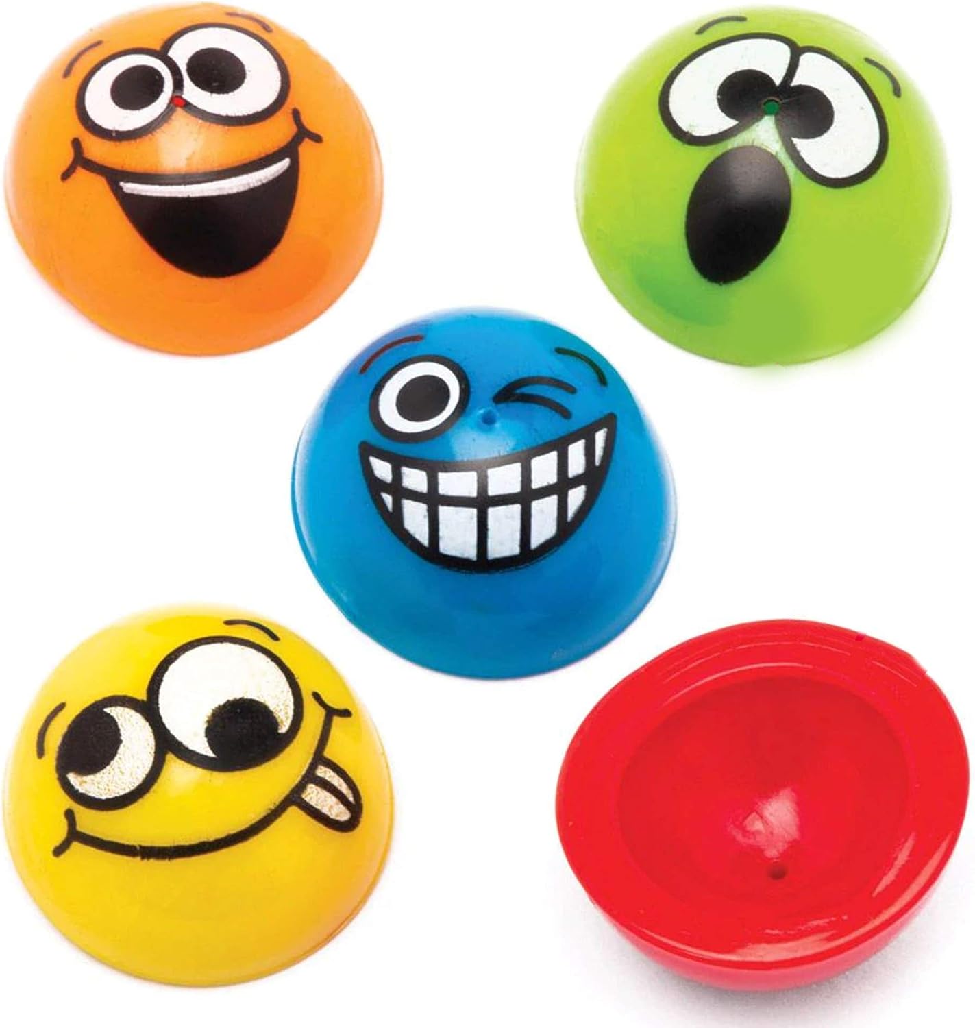 Baker Ross Funky Faces Jumping Poppers - 12-Pack Pop-Up Toys for Kids