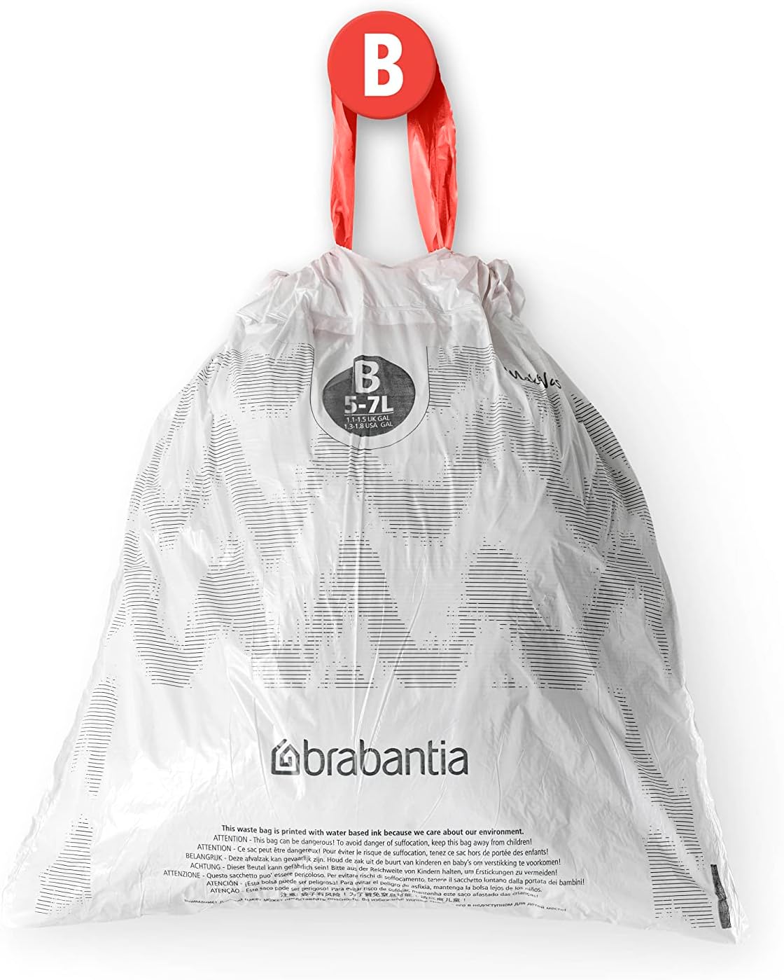 Brabantia PerfectFit Bin Liners Multipack Size B (5 Litre) Extra Strong Plastic with Tie-Tape 7