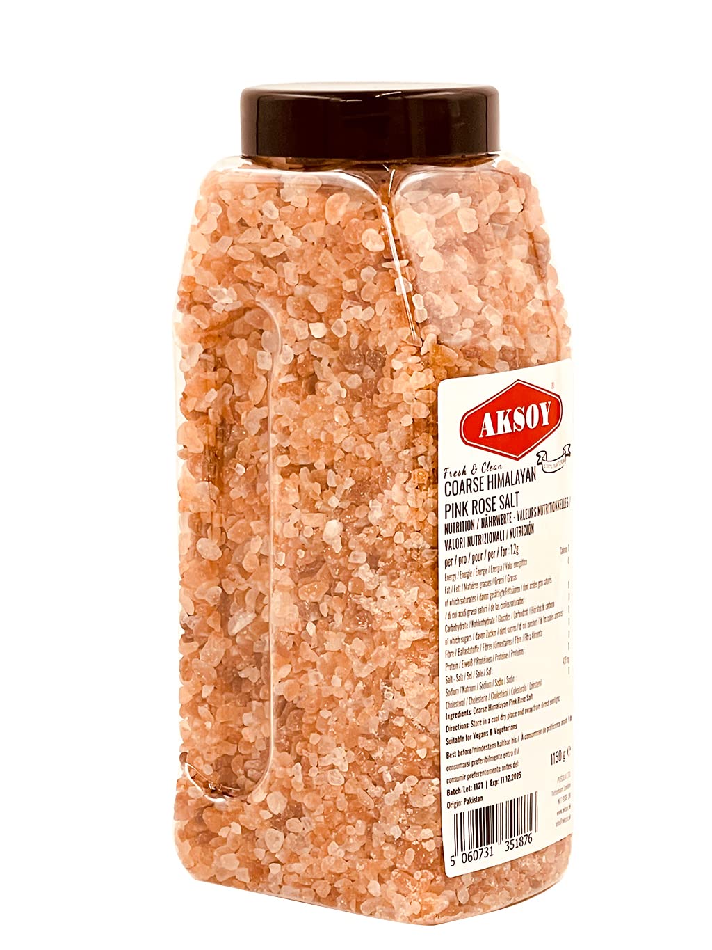 AKSOY Pink Himalayan Salt - Coarse Grain | 1.15KG | GMO Free