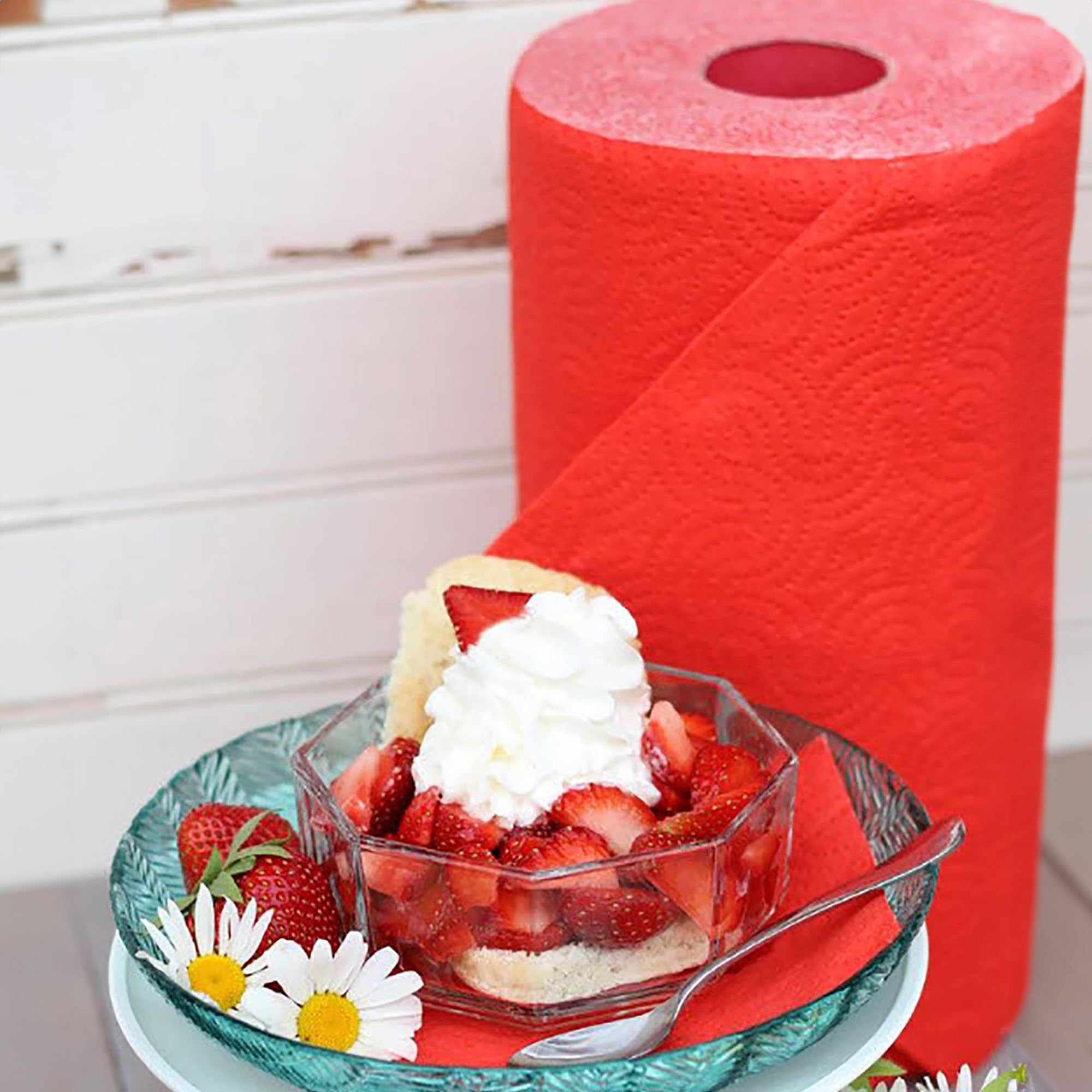 Renova Red Paper Towel 1 Roll, 2-Ply, FSC Certified, Kitchen Roll 8