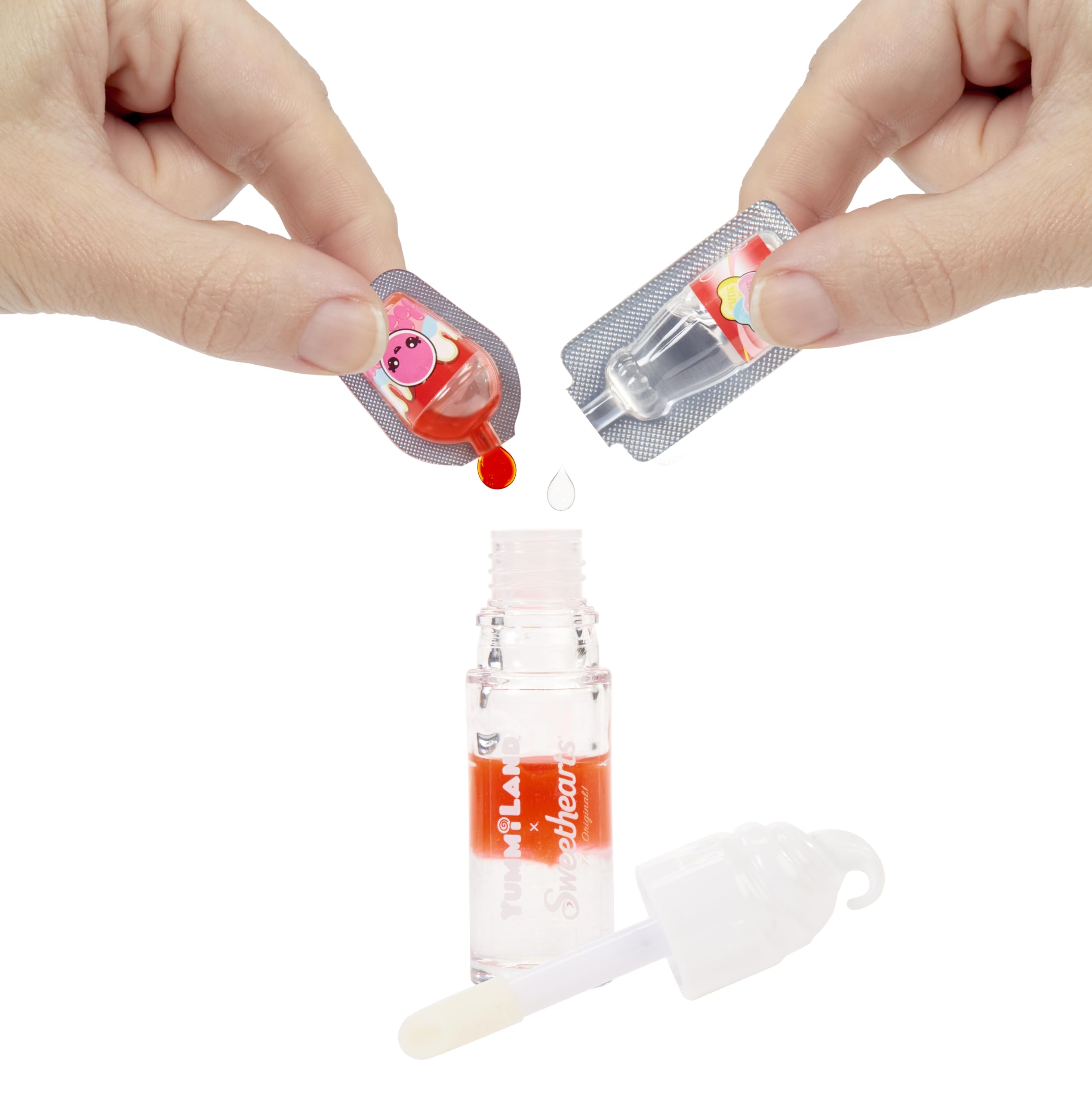 Yummiland x Sweethearts Lip Gloss Doll - Lily Hearts - DIY Lip Gloss Kit & Customizable Fashion Doll for Kids Ages 4+ 5