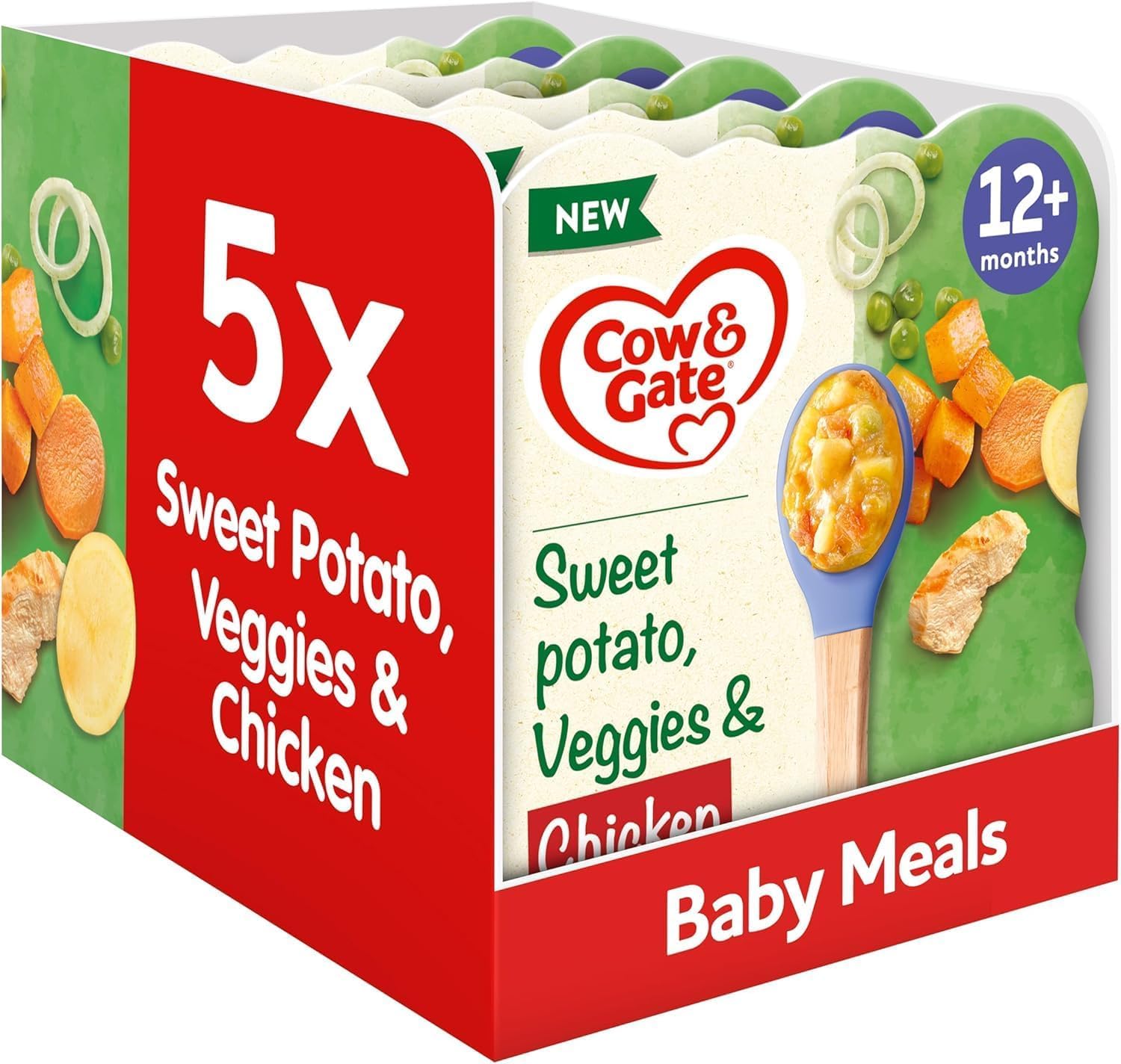 Cow & Gate Sweet Potato Vegetable & Chicken Baby Food Meal | 5x230G Pack | 12+ Months 1