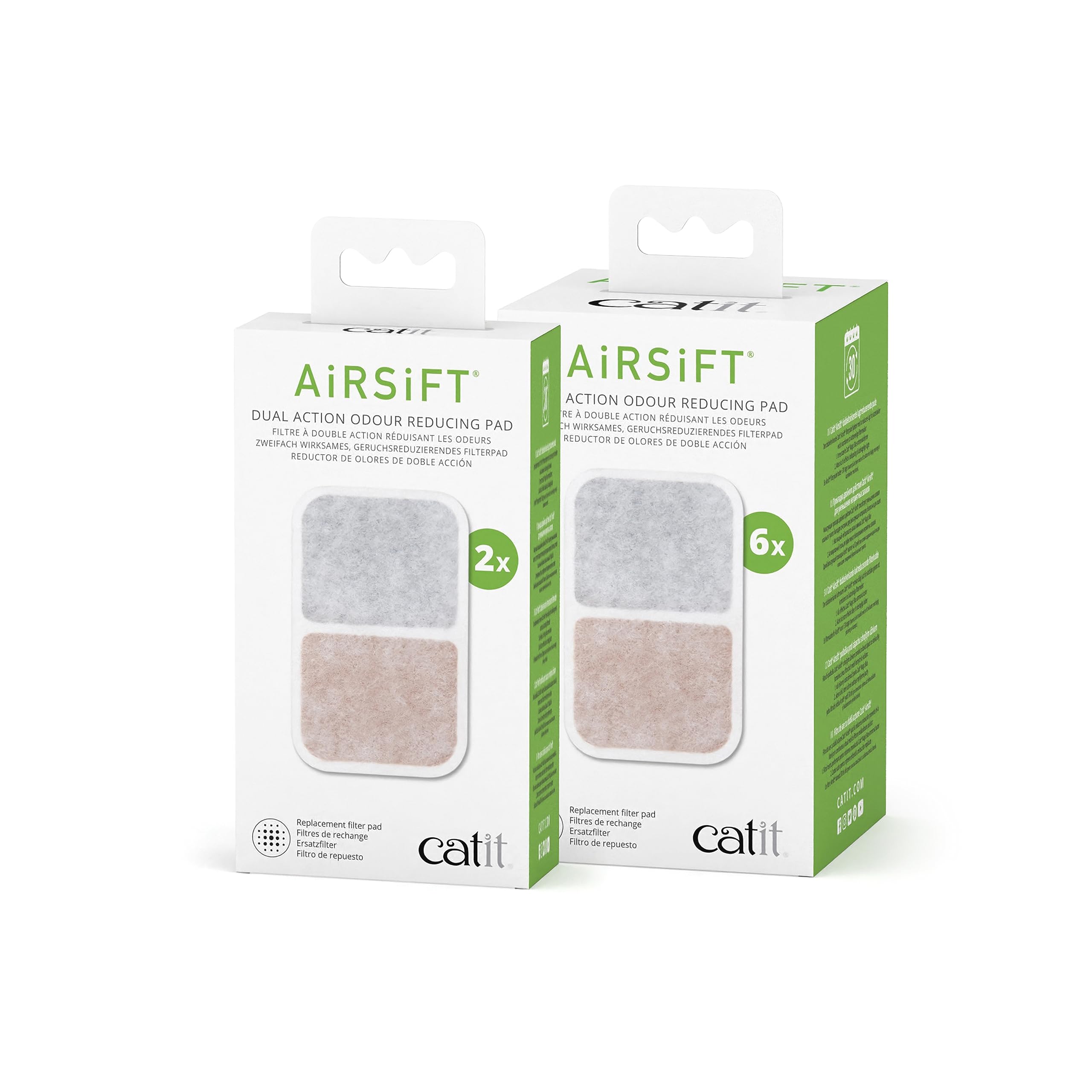 Catit AiRSiFT Dual Action Pads - Odor Reducing Filter | 6 Count Pack 5