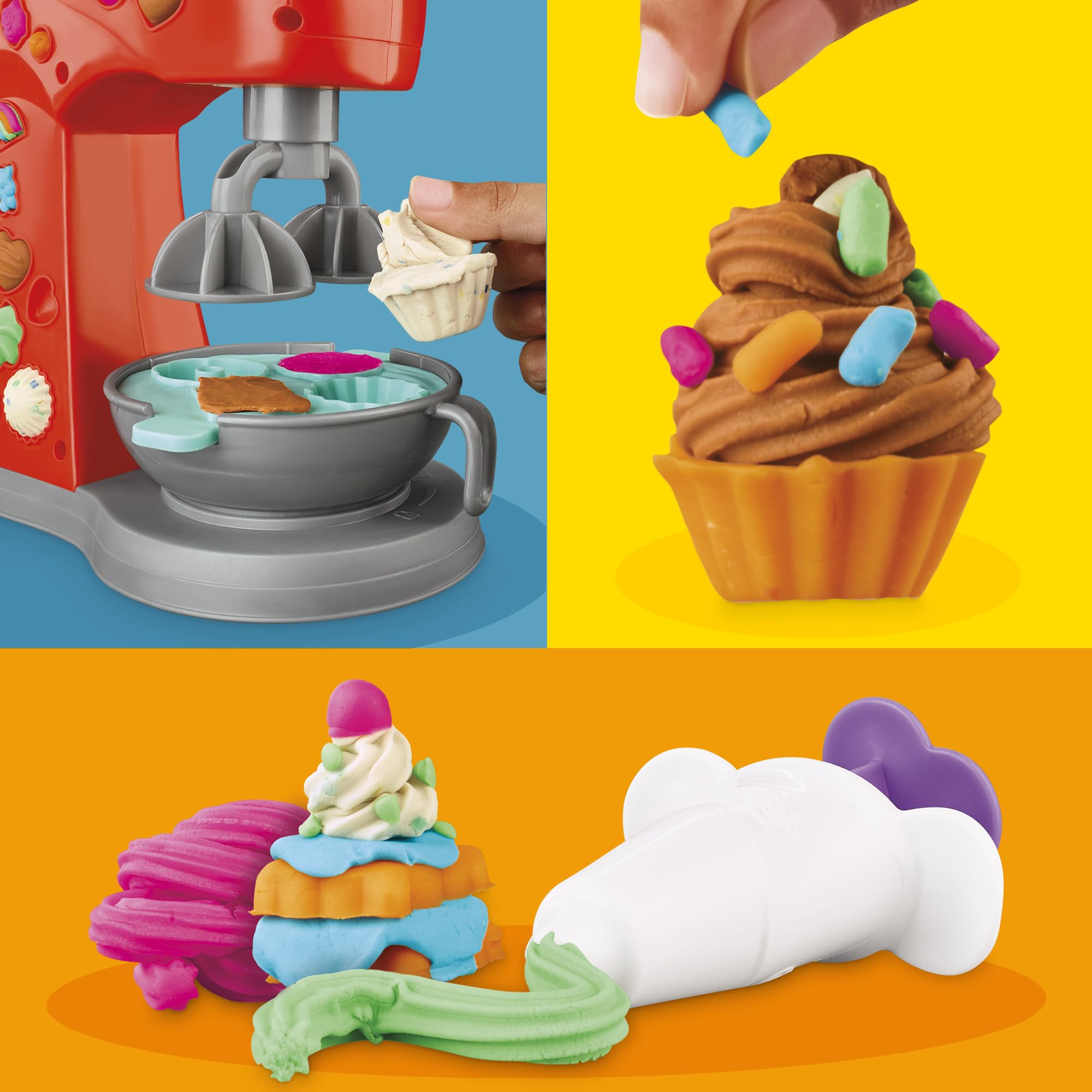 Play-Doh Kitchen Creations Magical Mixer Spielset – Spielzeugmixer mit 5 Dosen Play-Doh für Kinder ab 3 Jahren 9
