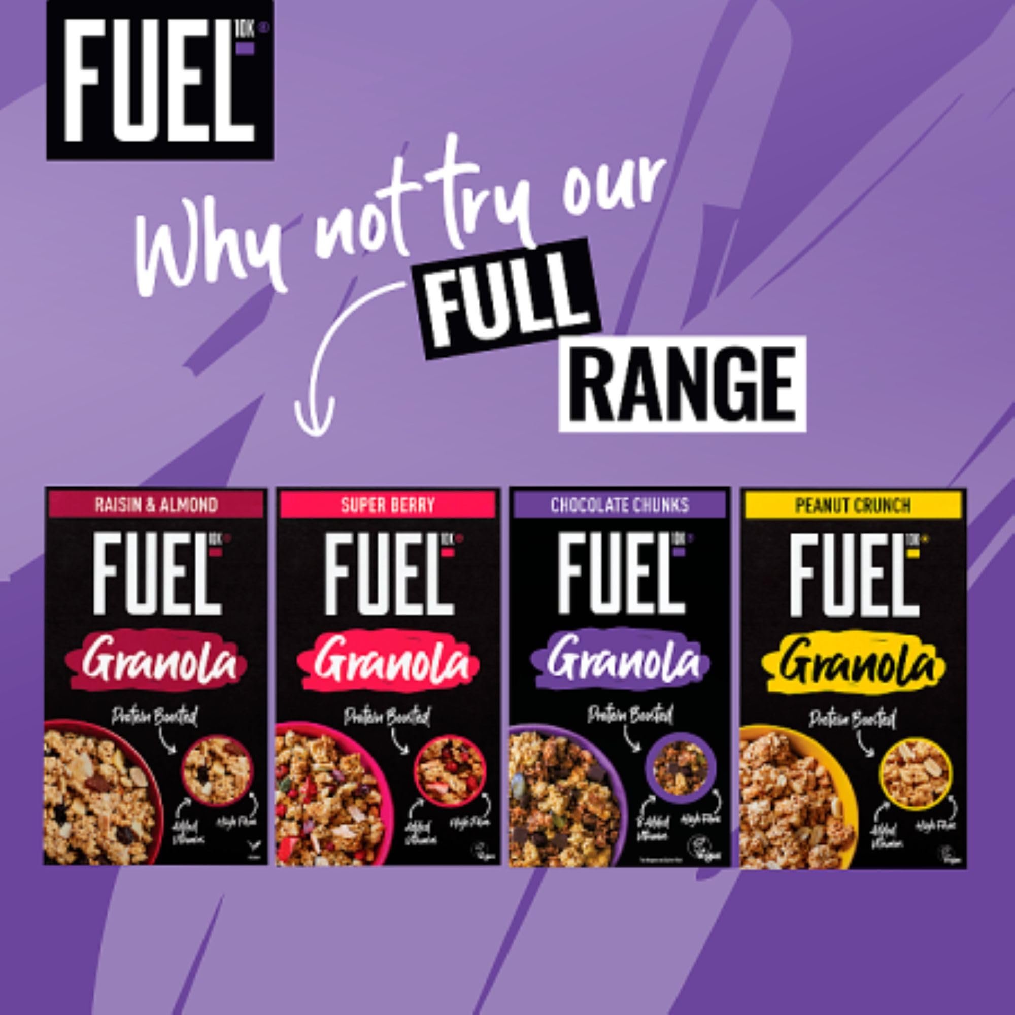 FUEL10K Chocolate Chunks Granola - High Fibre, Protein Boost | 650g 5