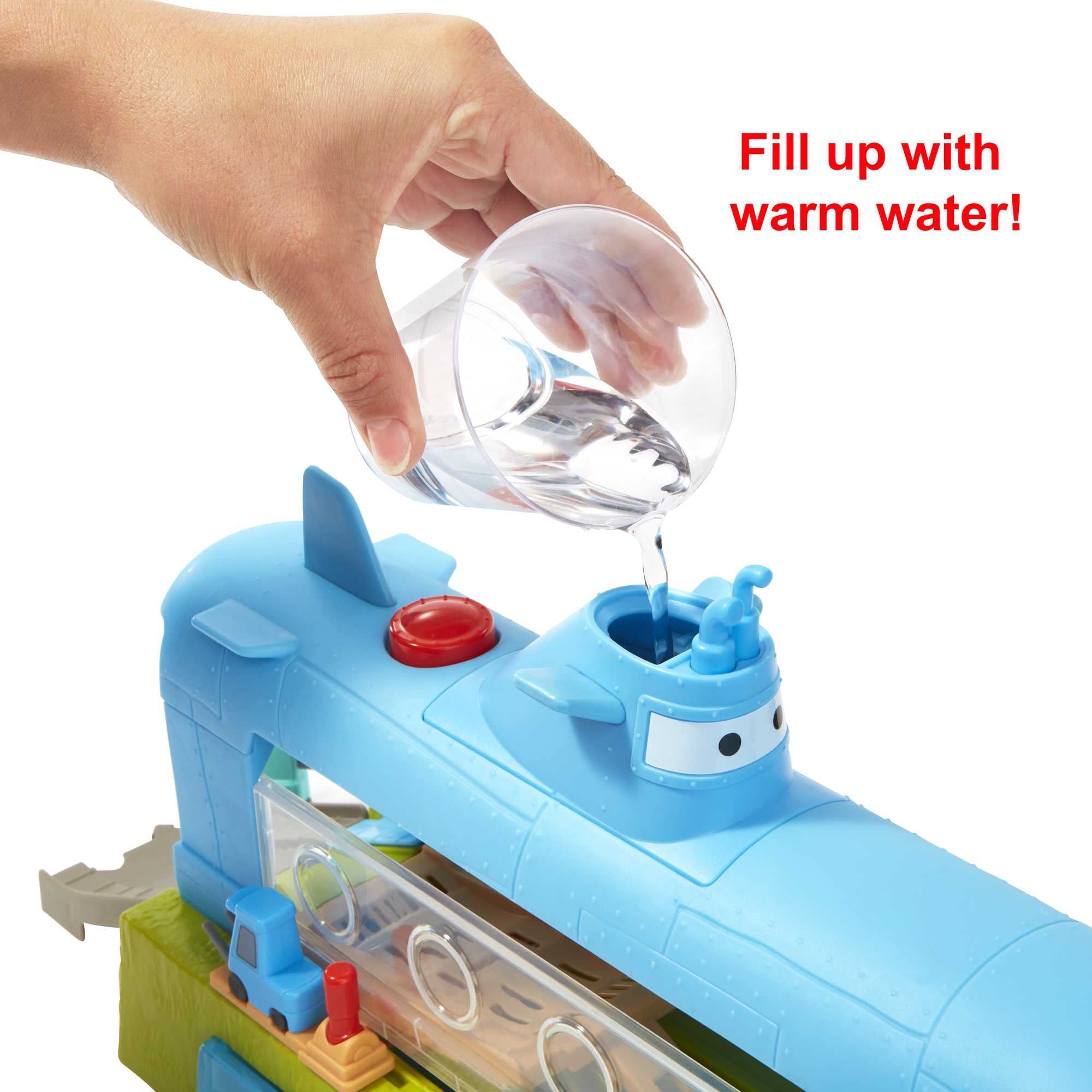 Mattel Disney and Pixar Cars Color Change Whale Submarine Car Wash Playset with Lightning McQueen | HGV70 4