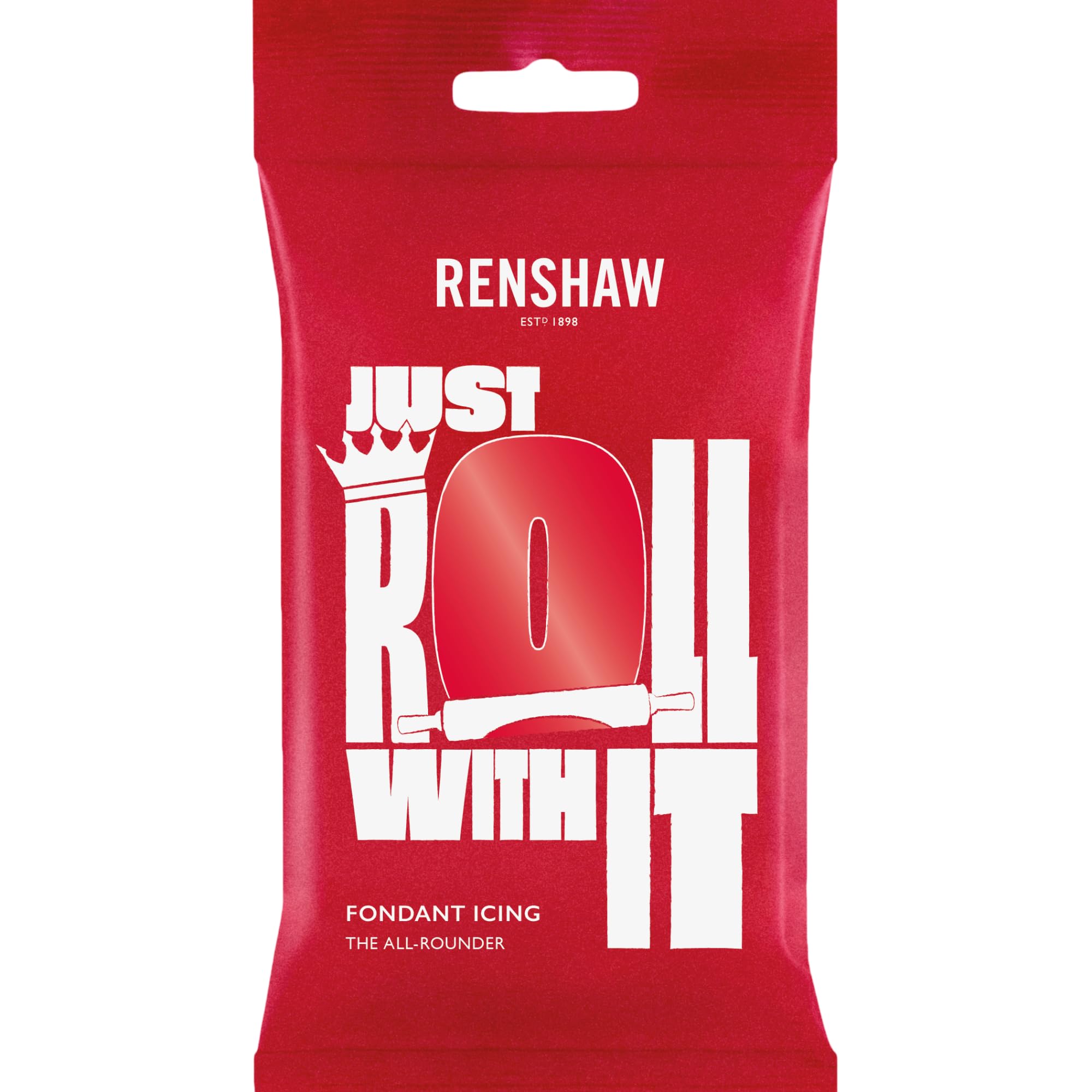 Renshaw Just Roll With It Fondant Icing - Poppy Red, 250 g