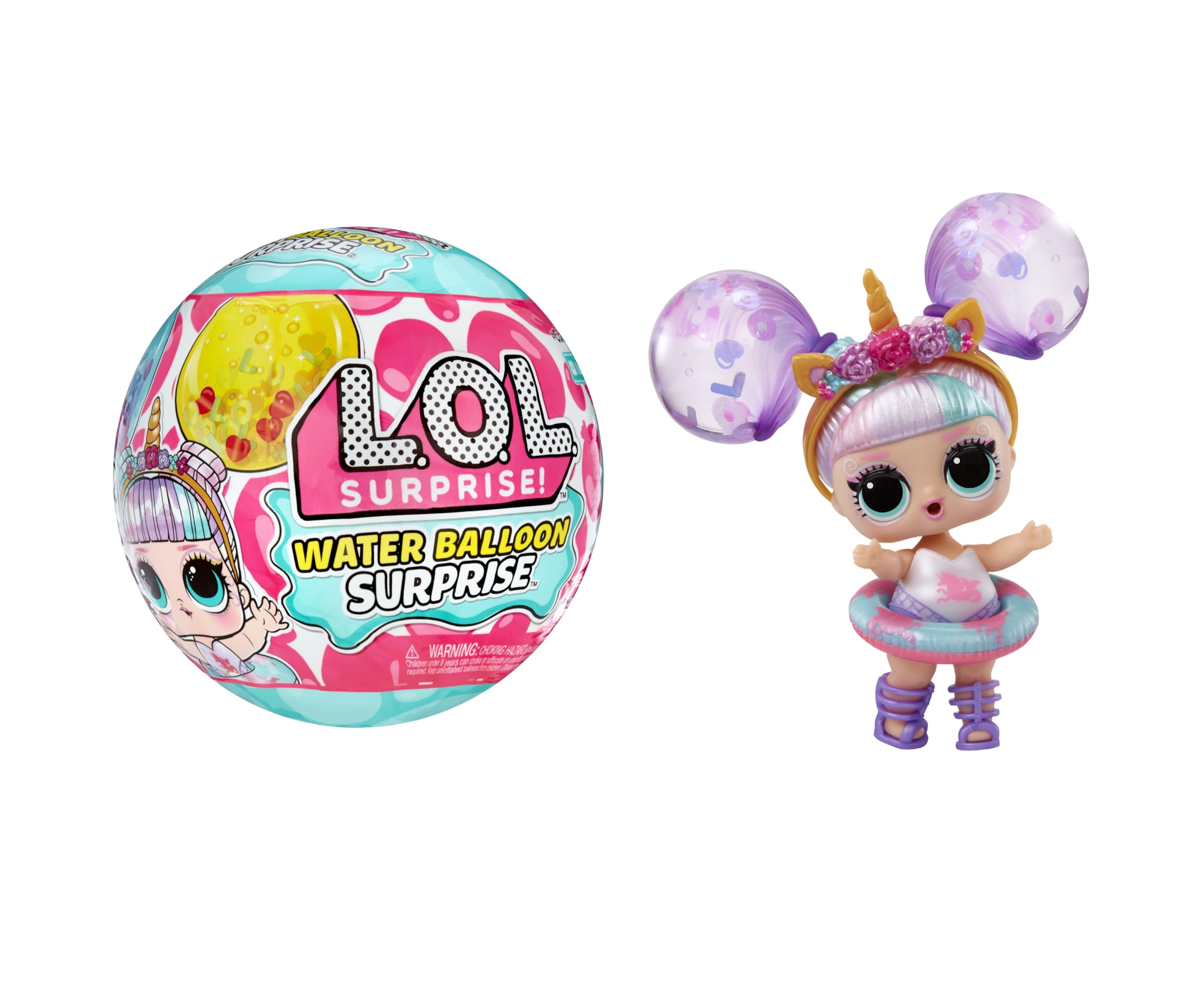 L.O.L. Surprise Water Balloon Surprise Doll - Limited Edition Collectible with 4 Ways to Play, Reusable Glitter Balloons & Squirt Bottle - Ages 3+
