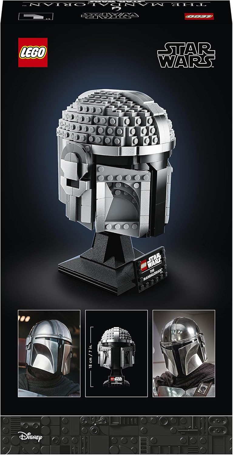 LEGO 75328 Star Wars The Mandalorian Helmet Buildable Model Kit - Collectible Display for Adults