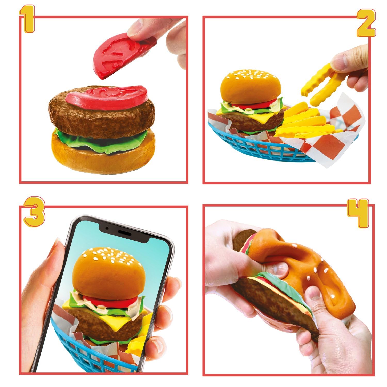 So Slime Sensations Street Food Crush – Create Pizza, Tacos & Burgers Slime Playset for Kids 8