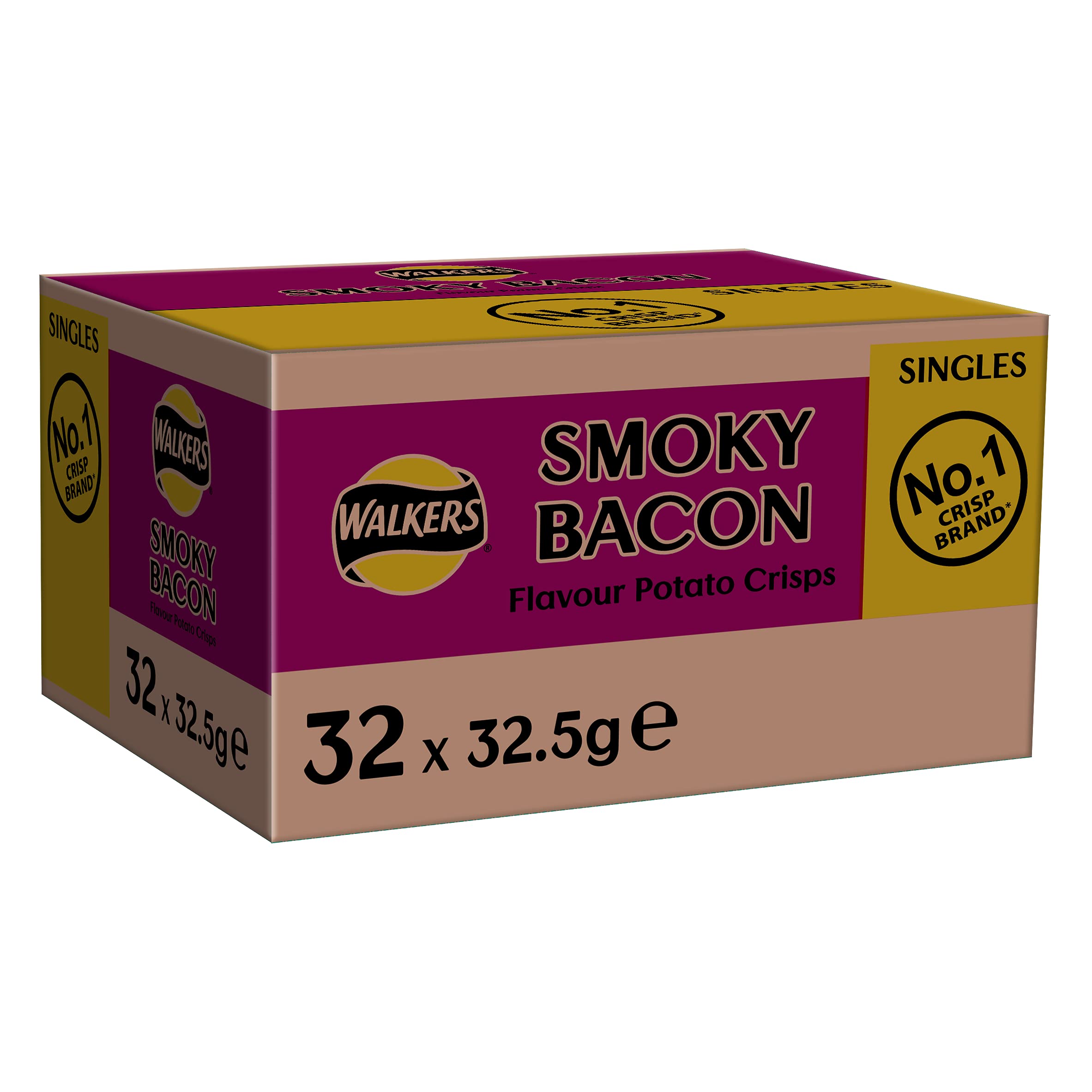 Walkers Smoky Bacon Crisps 32.5g (Case of 32)