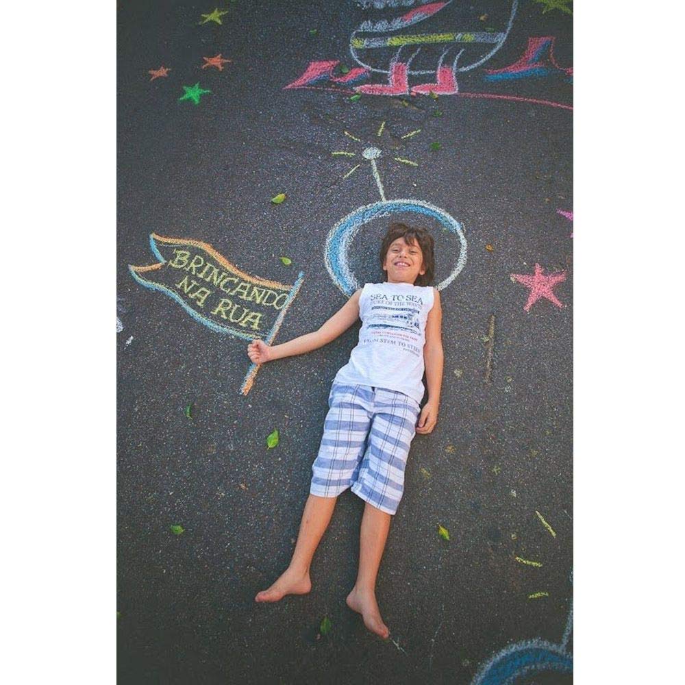 Crayola Washable Sidewalk Chalk - 48 Piece Anti-Roll Bright Colored Chalk Set 9