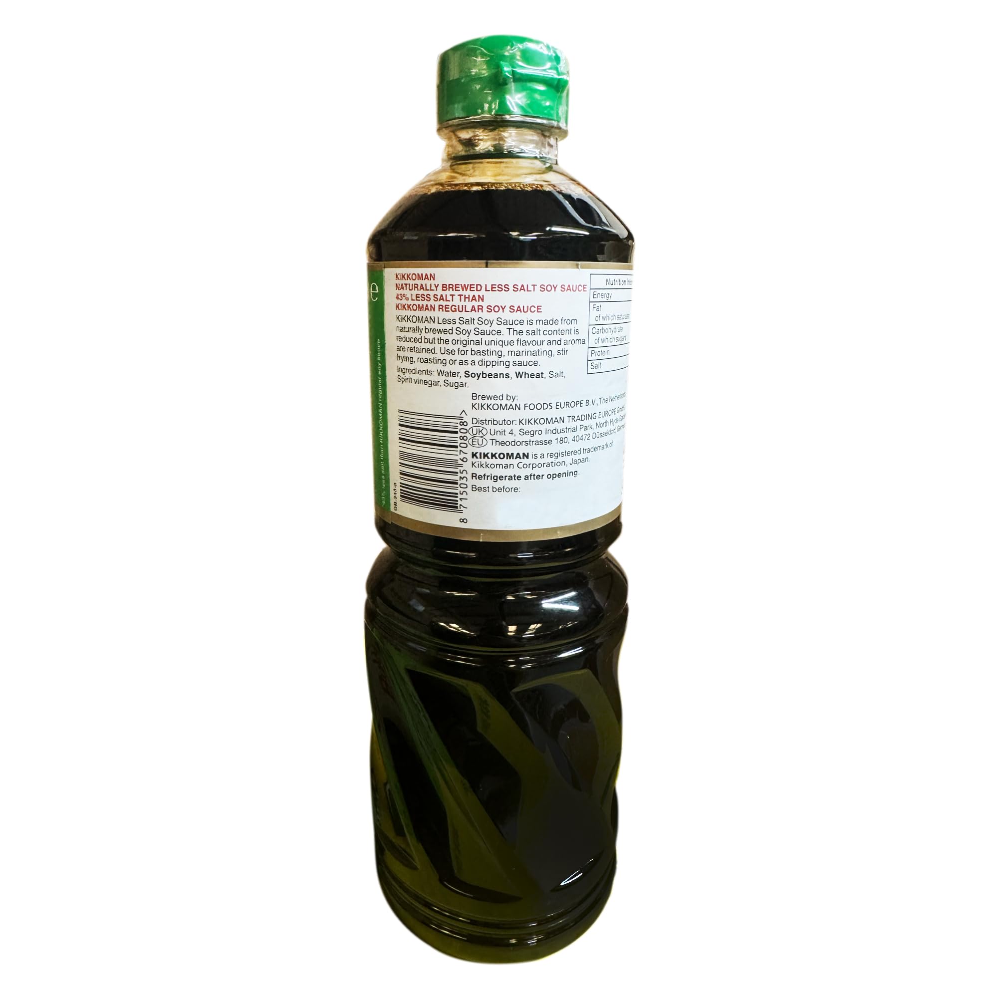 Kikkoman Naturally Brewed Less Salt Soy Sauce 975 ml