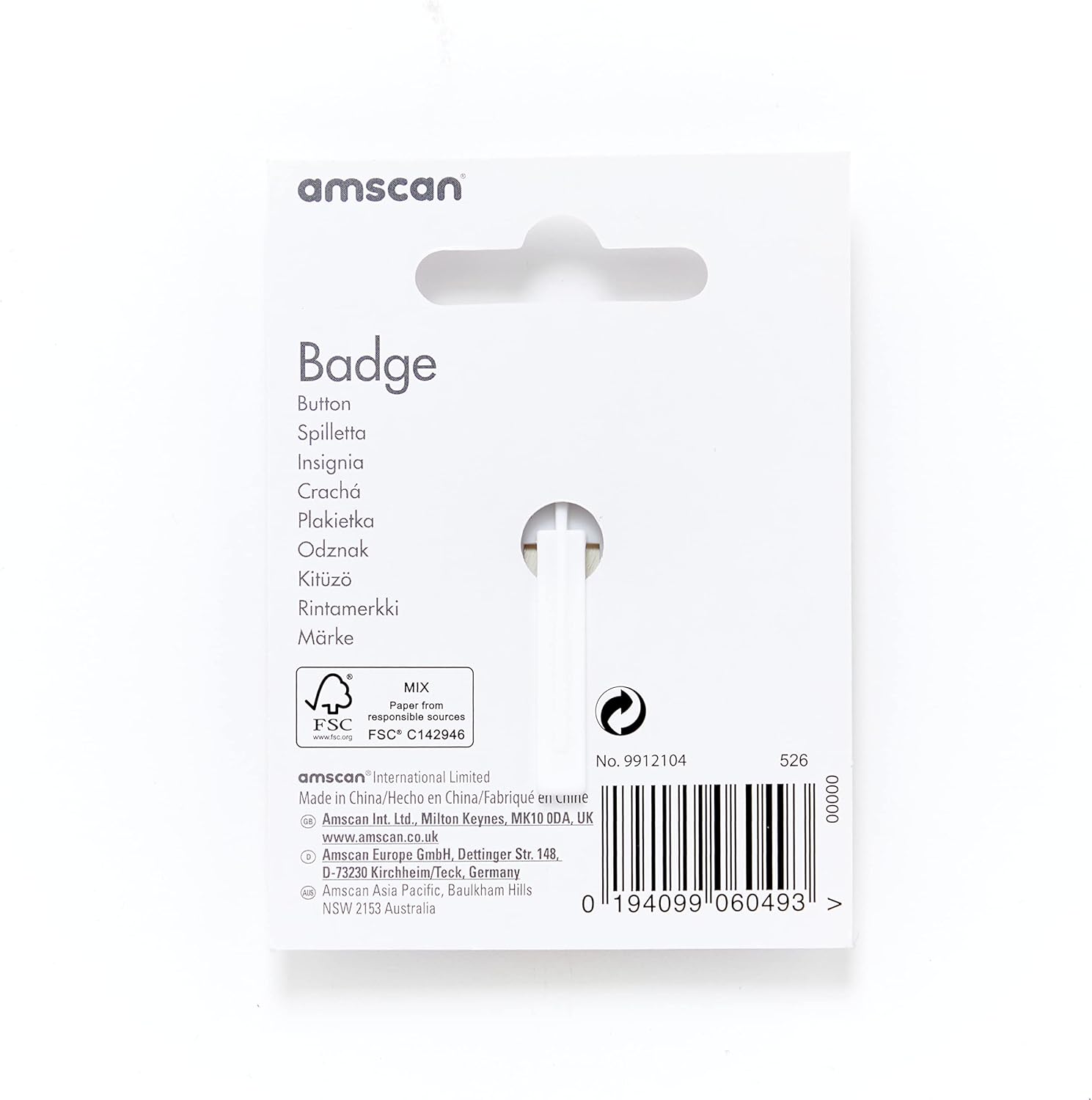 amscan 4 TODAY! Star Print Multicoloured Badge 3