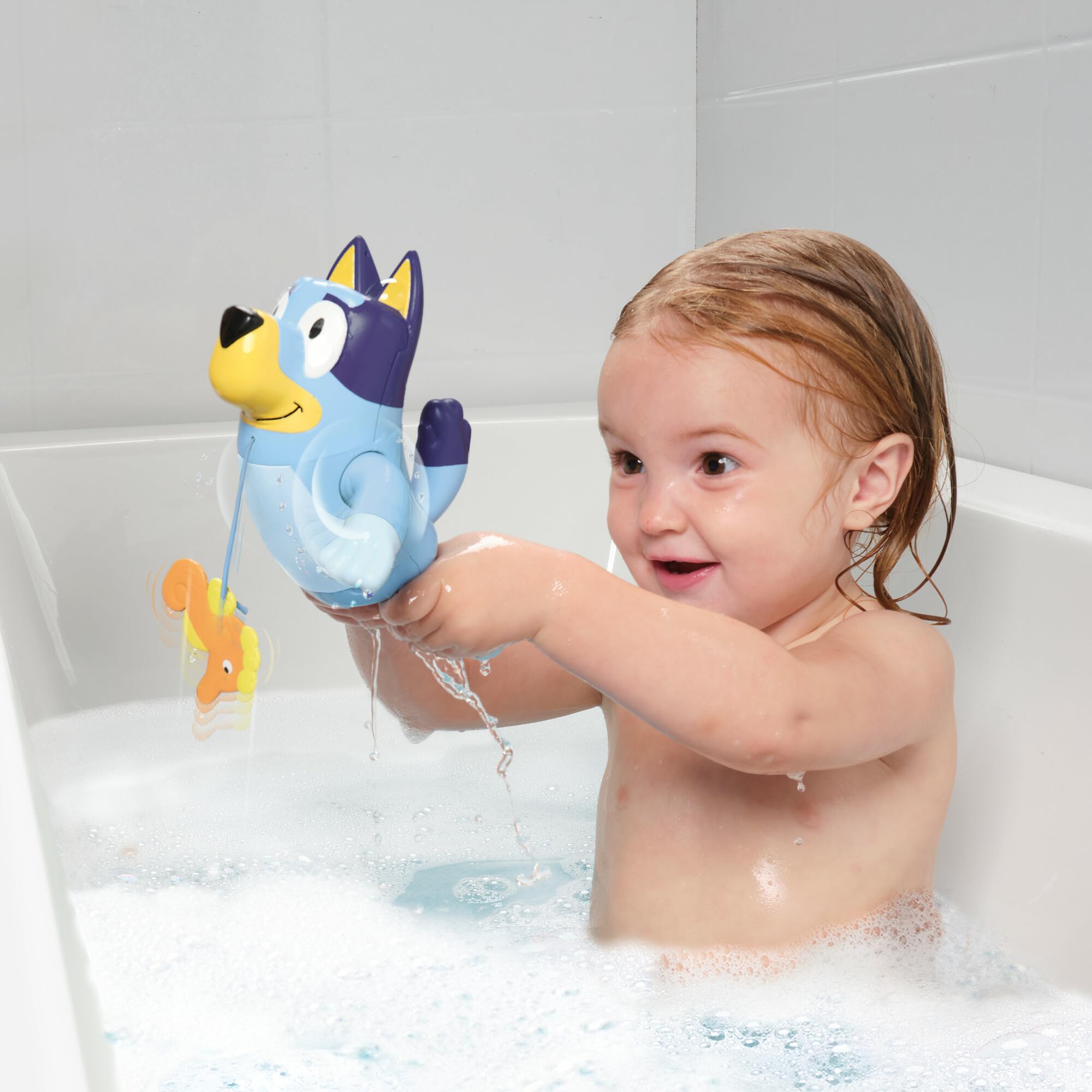 TOMY Toomies Swimming Bluey Bath Toy with Pull String Seahorse | Ages 18 Months+