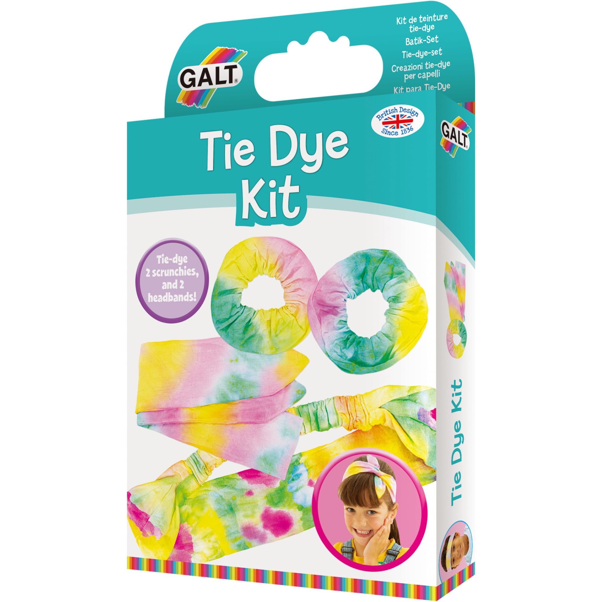 Galt Tie Dye Kit - Craft Kit for Kids, Make Your Own Tie-Dye Headbands & Scrunchies, Ages 5+ 4