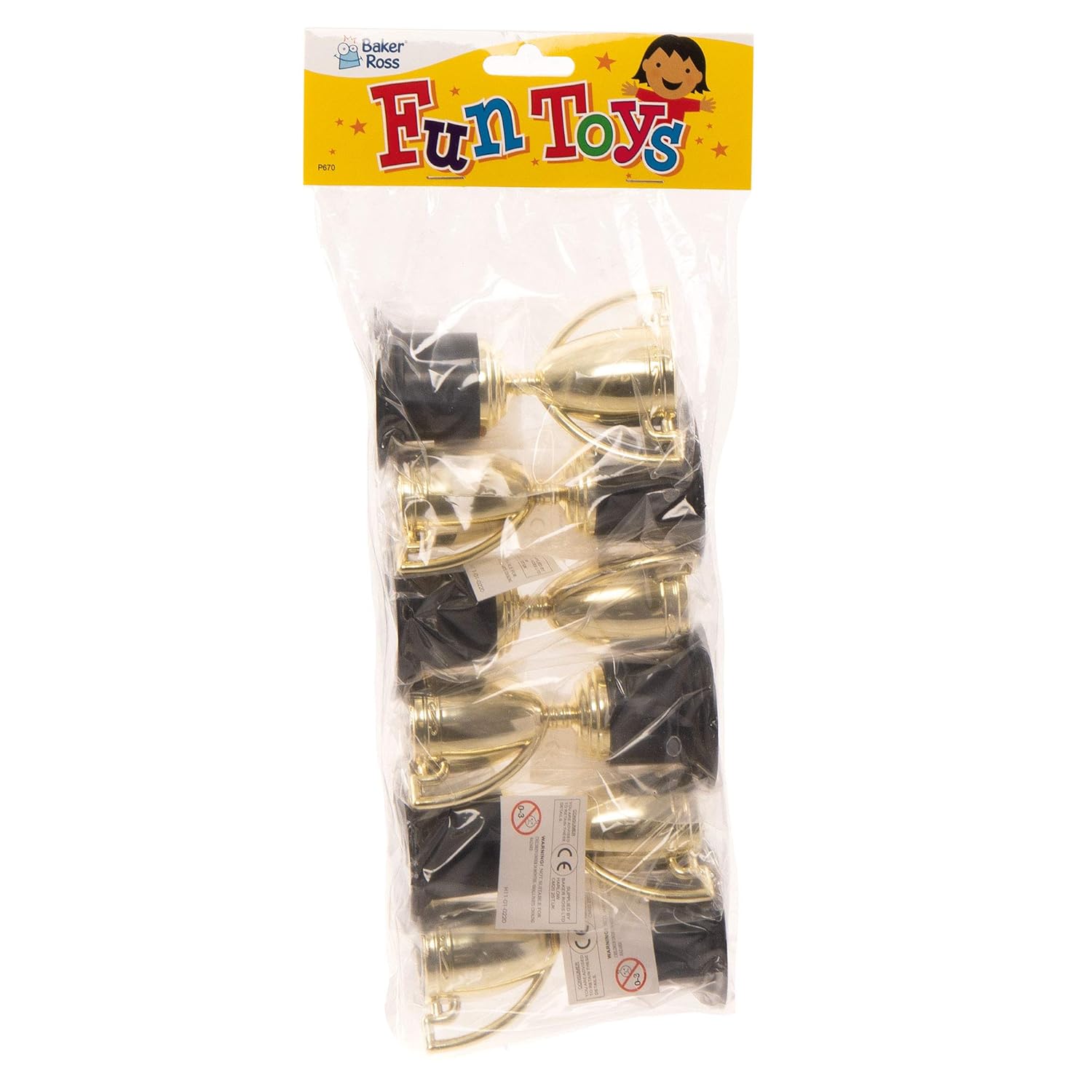 Baker Ross P670 Gold Trophies (Pack of 6) - Party Favors & Kids Rewards for Ages 3+ 3