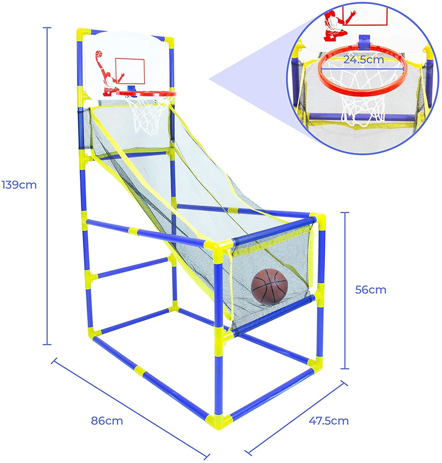 Global Gizmos 55639 Arcade Basketball Hoop/Indoor, Outdoor Use/Easy To Asse 5