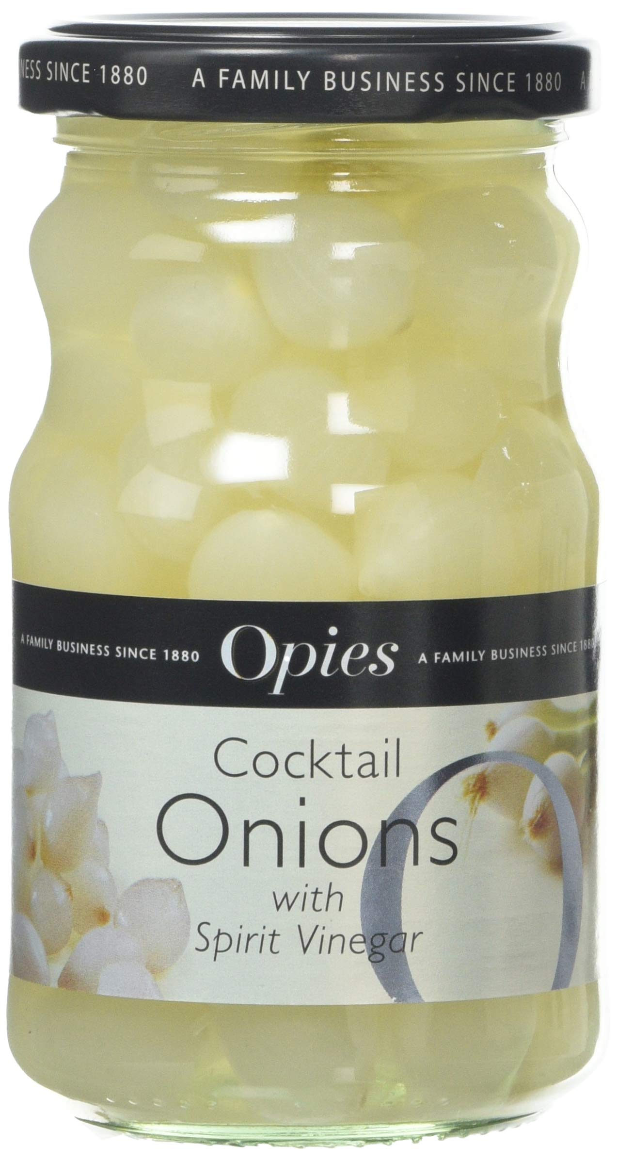 Opies Cocktail Onions in Vinegar 227g - Pickled Silverskin Onions for Martinis & Garnishes