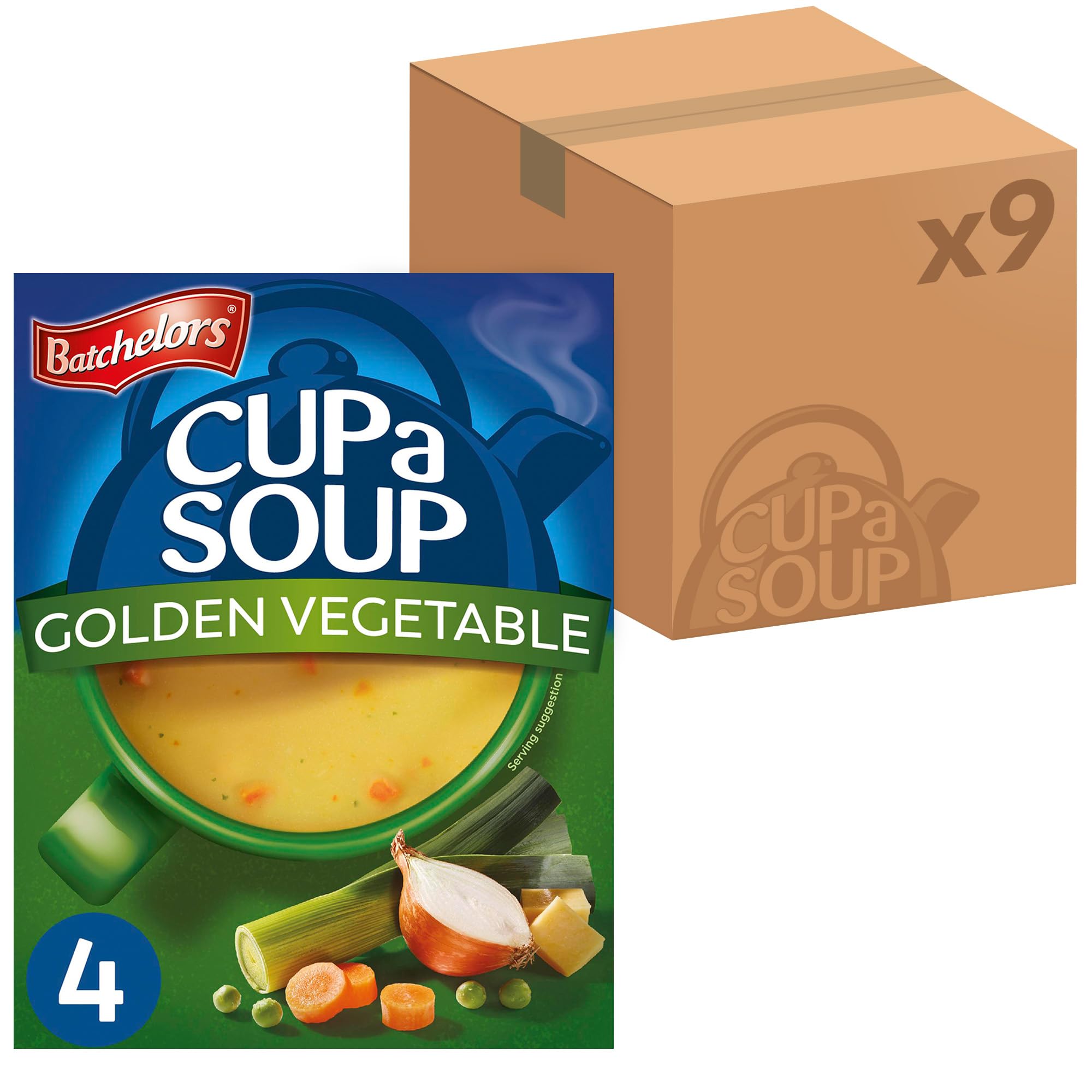 Batchelors Cup a Soup Golden Vegetable Instant Soup Sachets, 82g Box (Pack of 9)