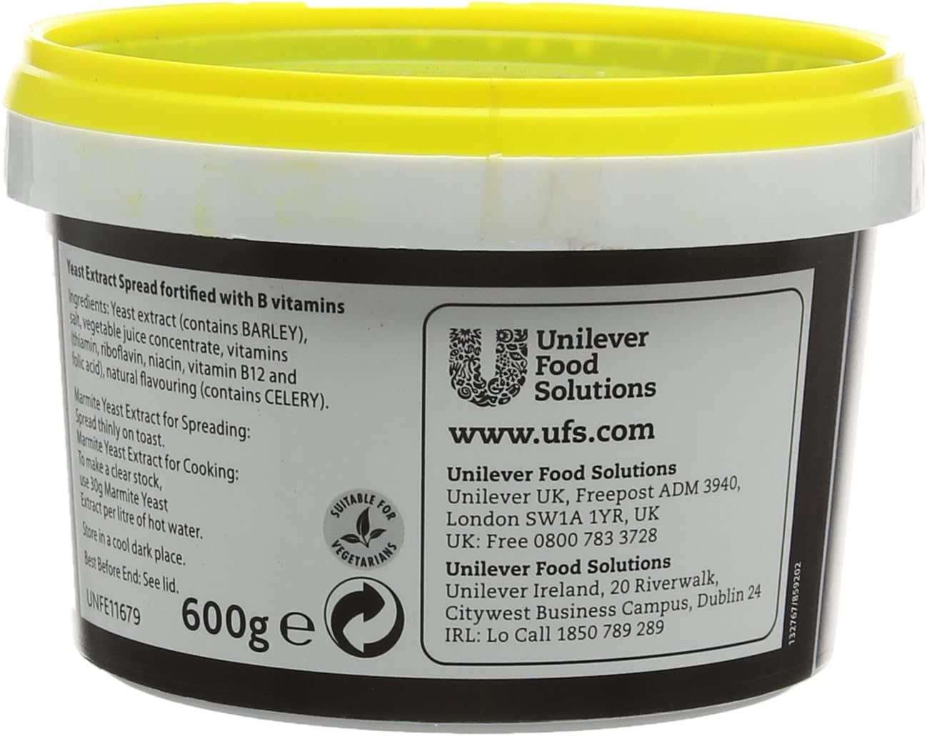 Marmite Yeast Extract Vegan Spread, 600g Tub - Fortified with B Vitamins 5