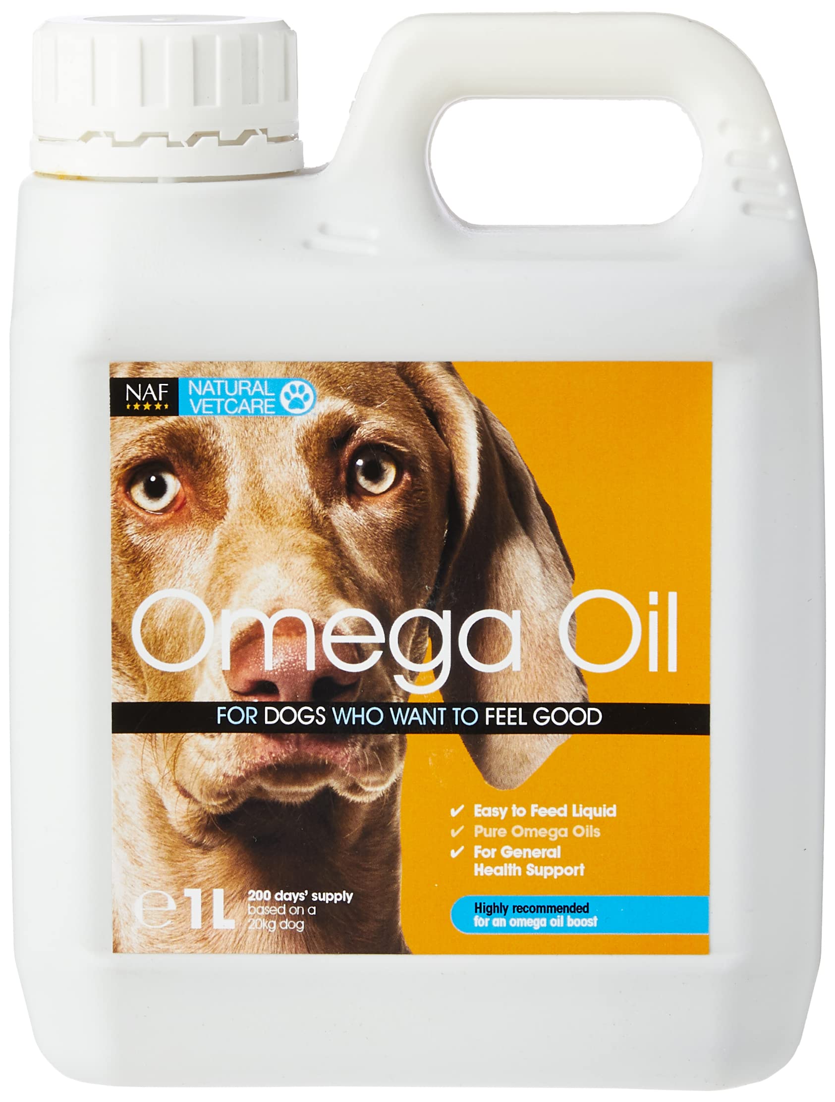 NAF Natural VetCare Veterinary Strength Omega Oil Dog Supplement | 1000 ml Liquid | Supports Skin, Coat & Joints