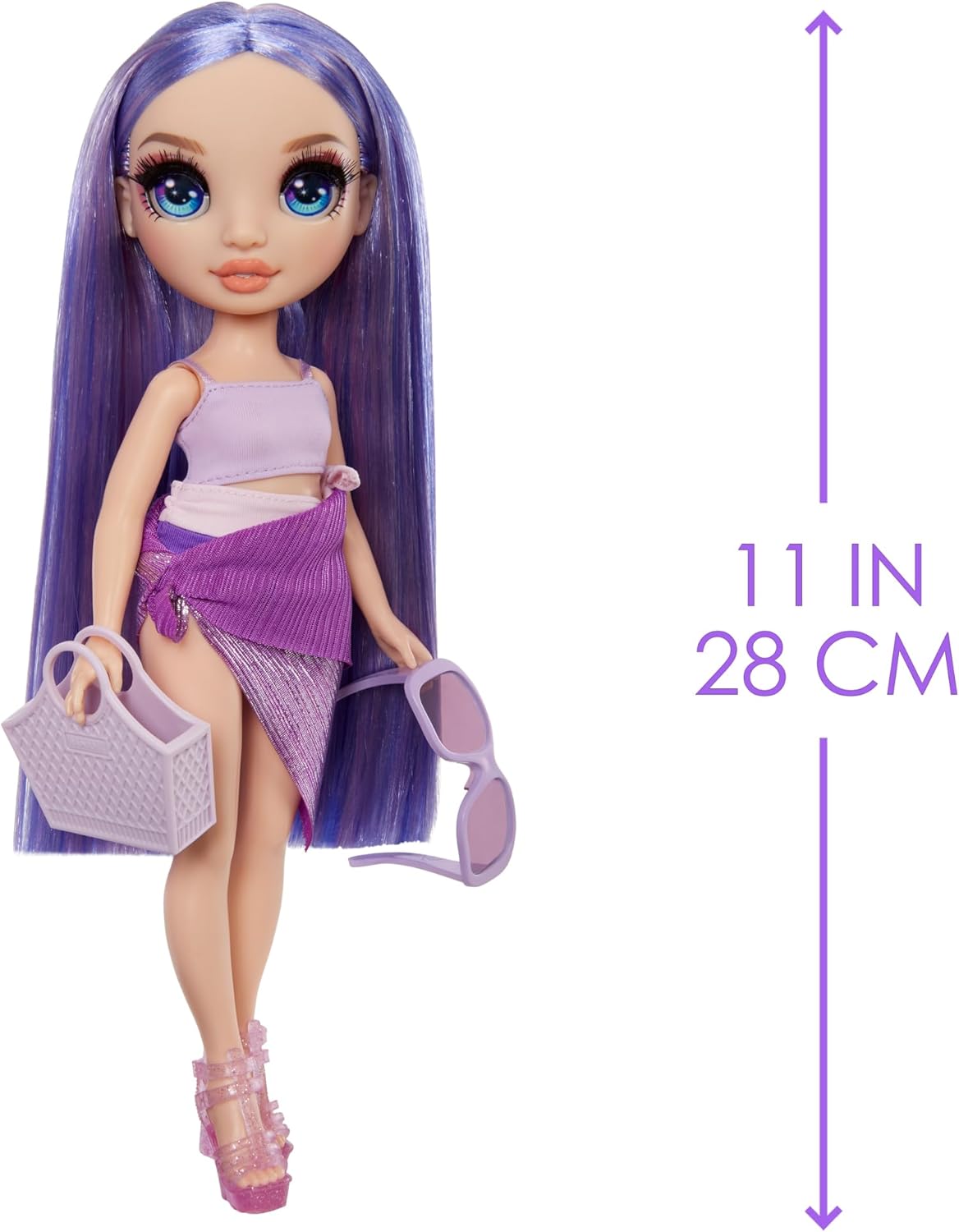 Rainbow High Swim & Style - Violet (Purple) - 28 cm Doll with Shimmery Wrap 3