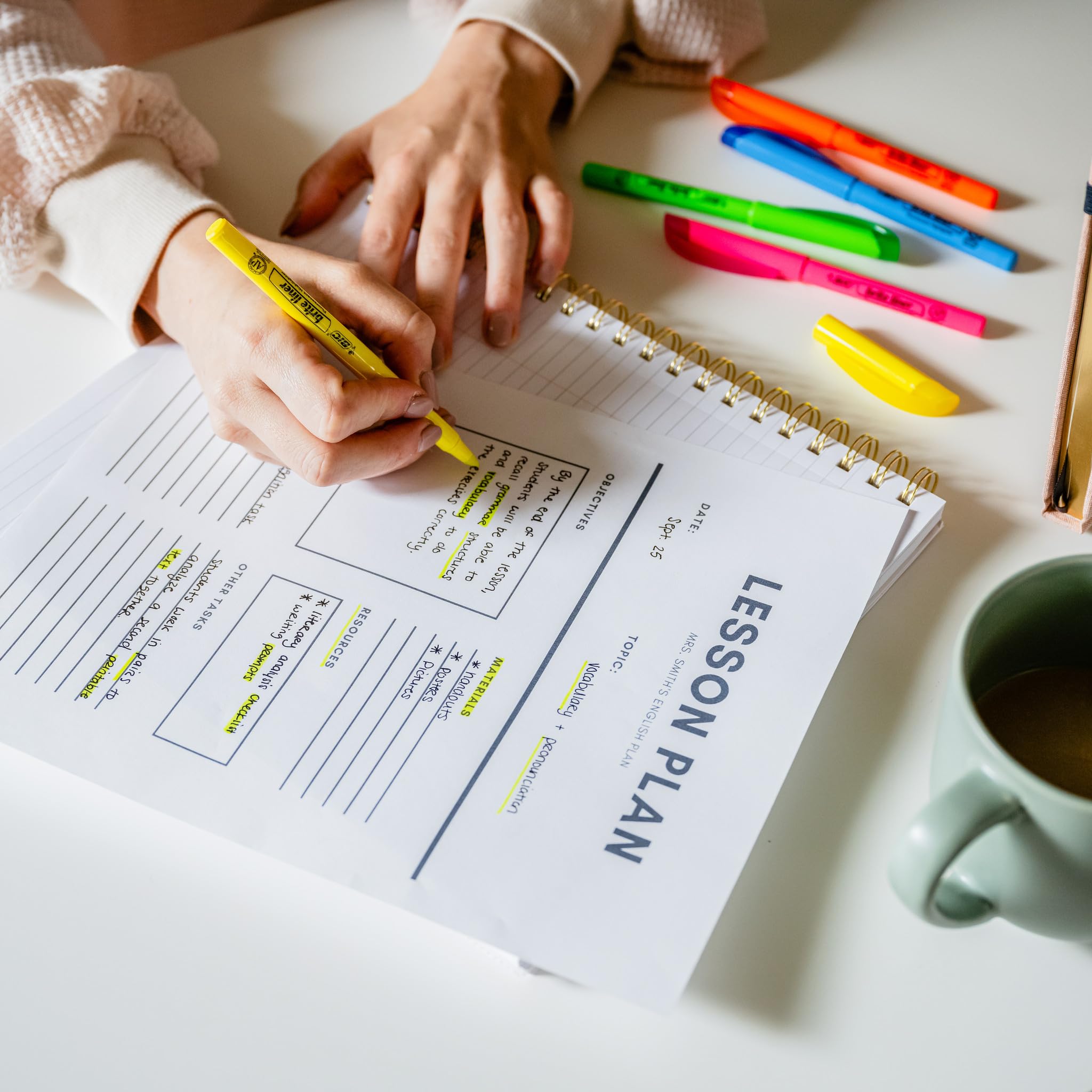 BIC Student Stationery Set - 23-Piece Bundle with Black, Colored, and Highlighter Pens