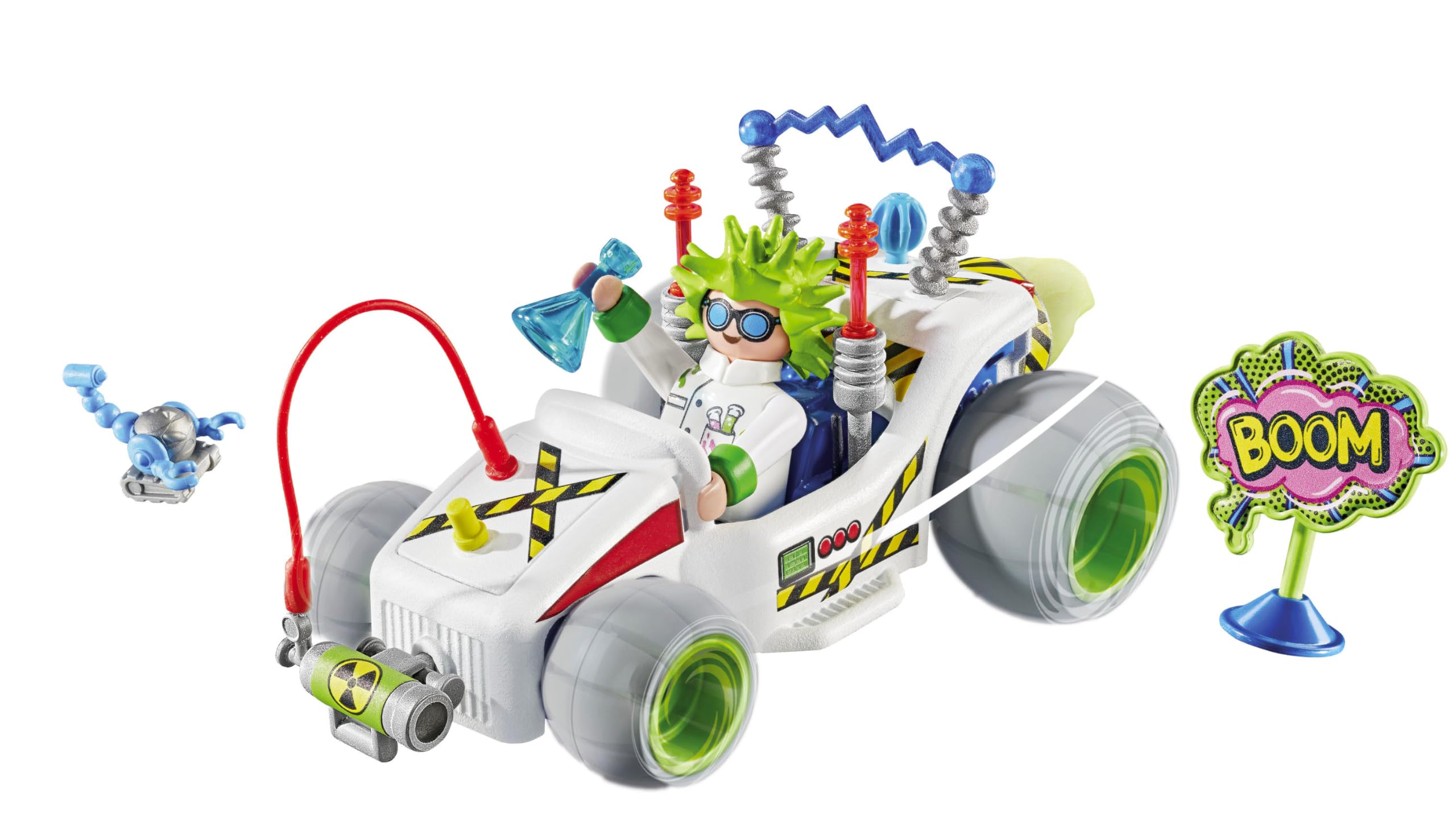 Playmobil 71633 Funstars: Racing Professor Playset with Retractable Motor Kart - Ages 4+ 3