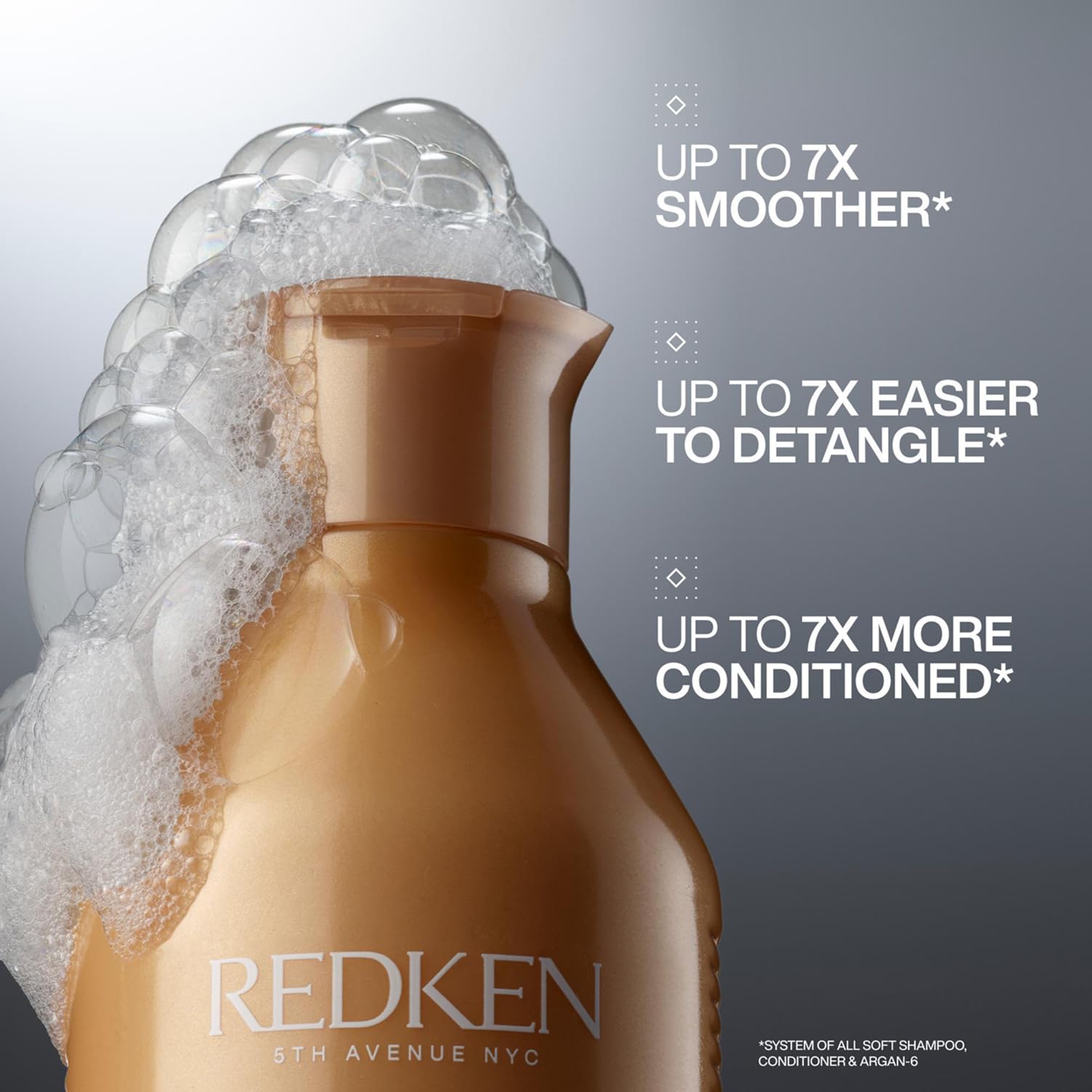 Redken All Soft Shampoo for Dry Hair with Argan Oil - 300 ml 7