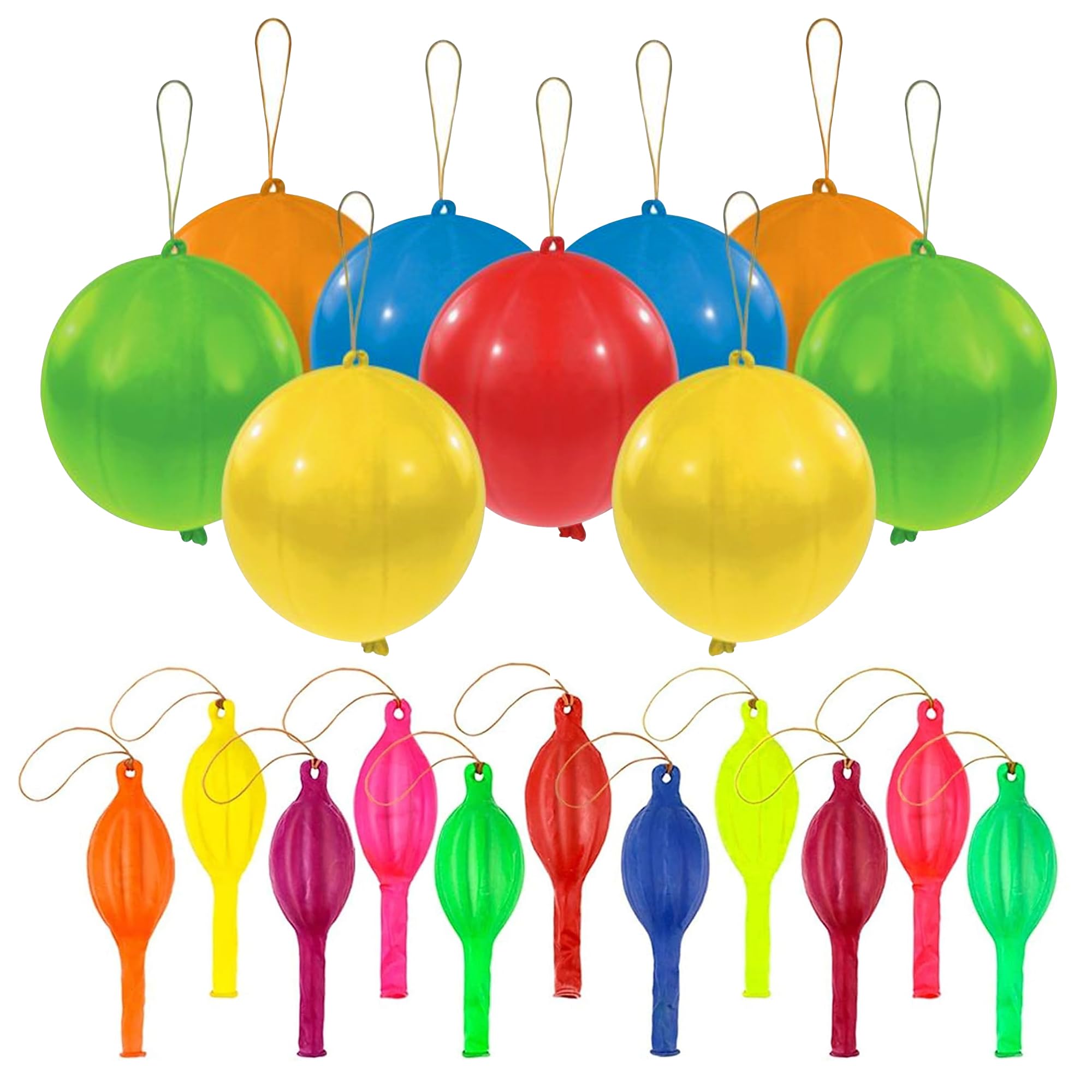 G4GADGET 30x Punch Balloons – 12 Inch Rainbow Party Bag Fillers for Kids