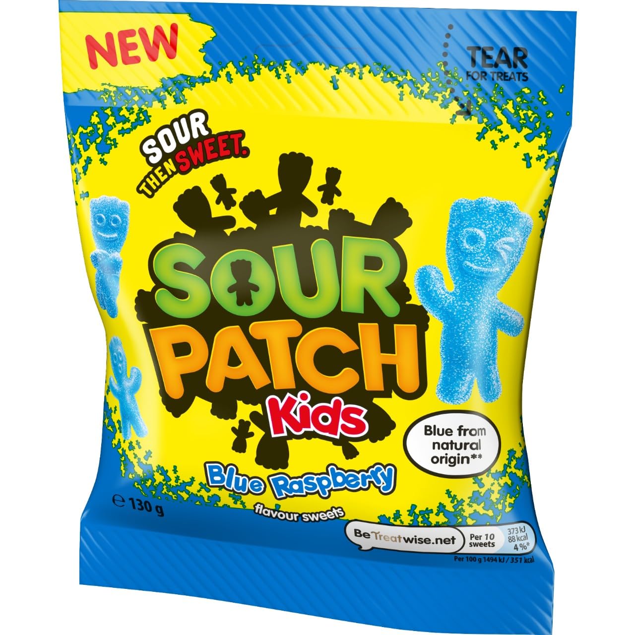 Sour Patch Kids Blue Raspberry, Soft & Chewy Sour Then Sweet Candies, 130 g 3