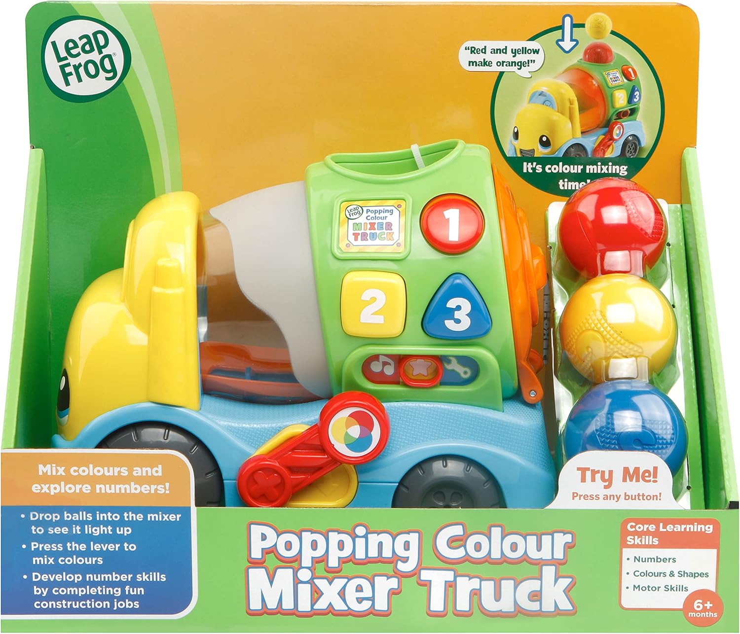 LeapFrog Popping Colour Mixer Truck - Educational Musical Shape Sorter for Babies & Toddlers 6m+ 5