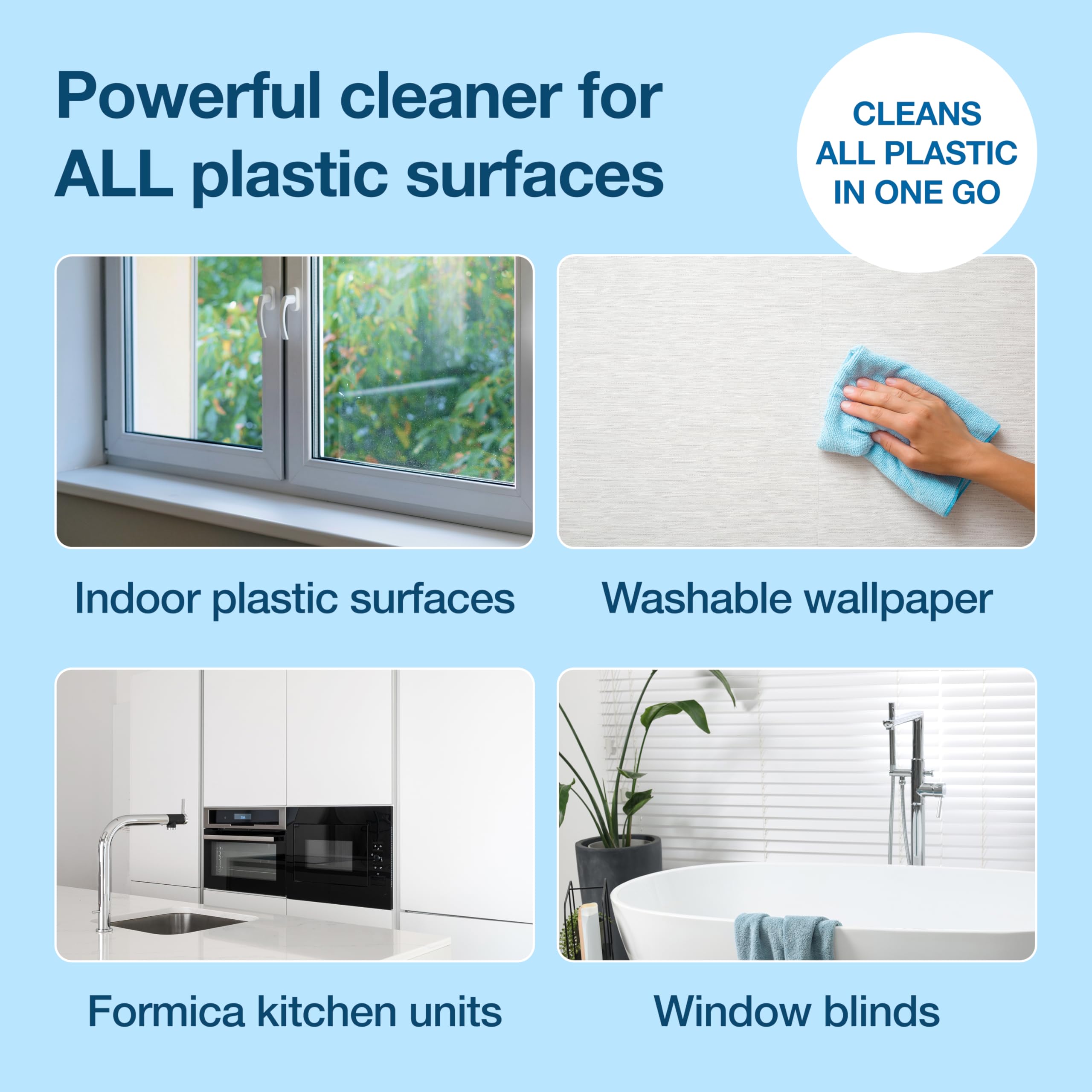 HG All Plastic Cleaner - Biodegradable Multi-Surface Spray for UPVC & Synthetic Surfaces | 500ml 3