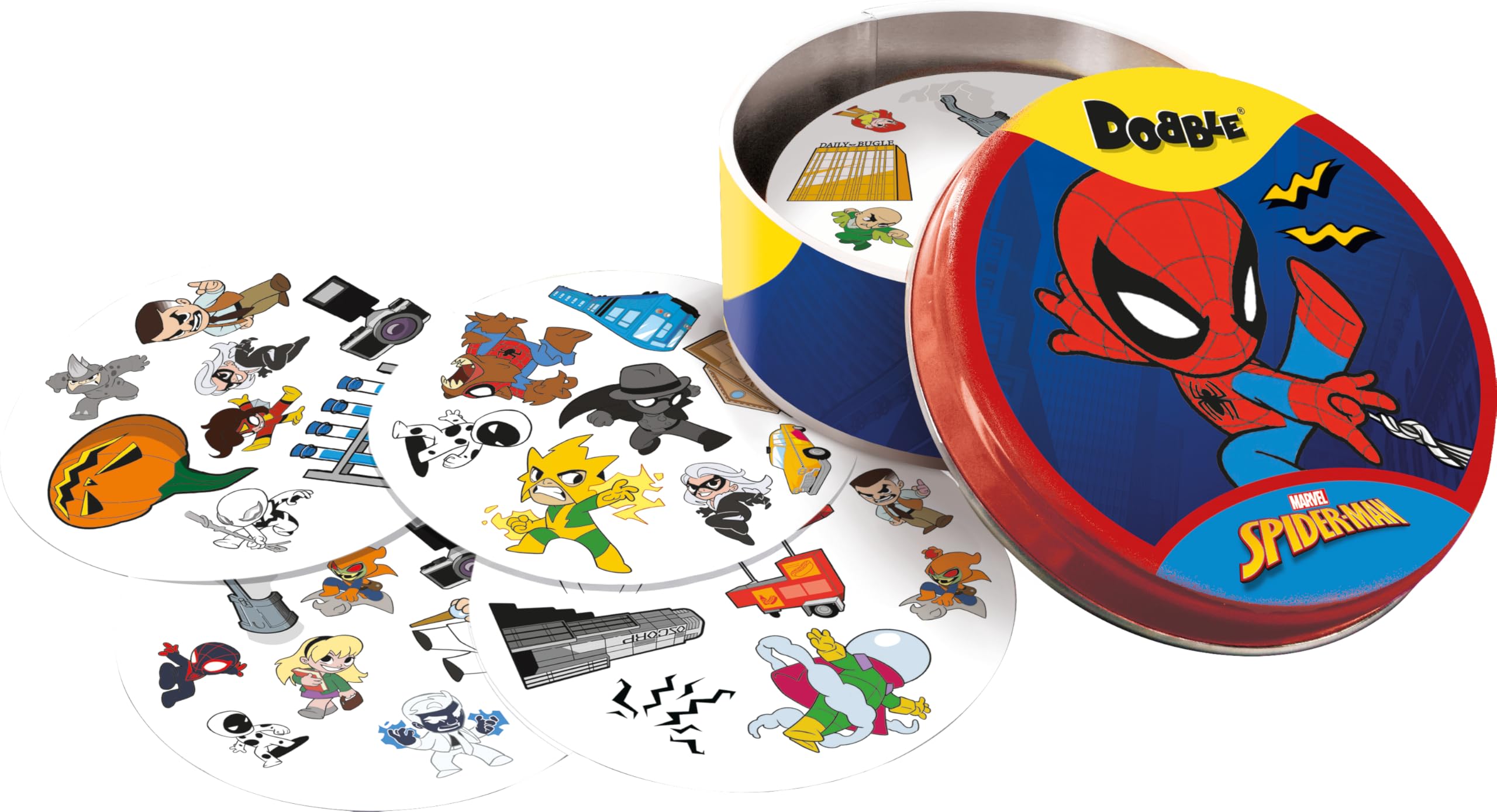 Asmodee Dobble Spiderman Family Card Game | Ages 6+ | 2-8 Players | 15+ Min 5
