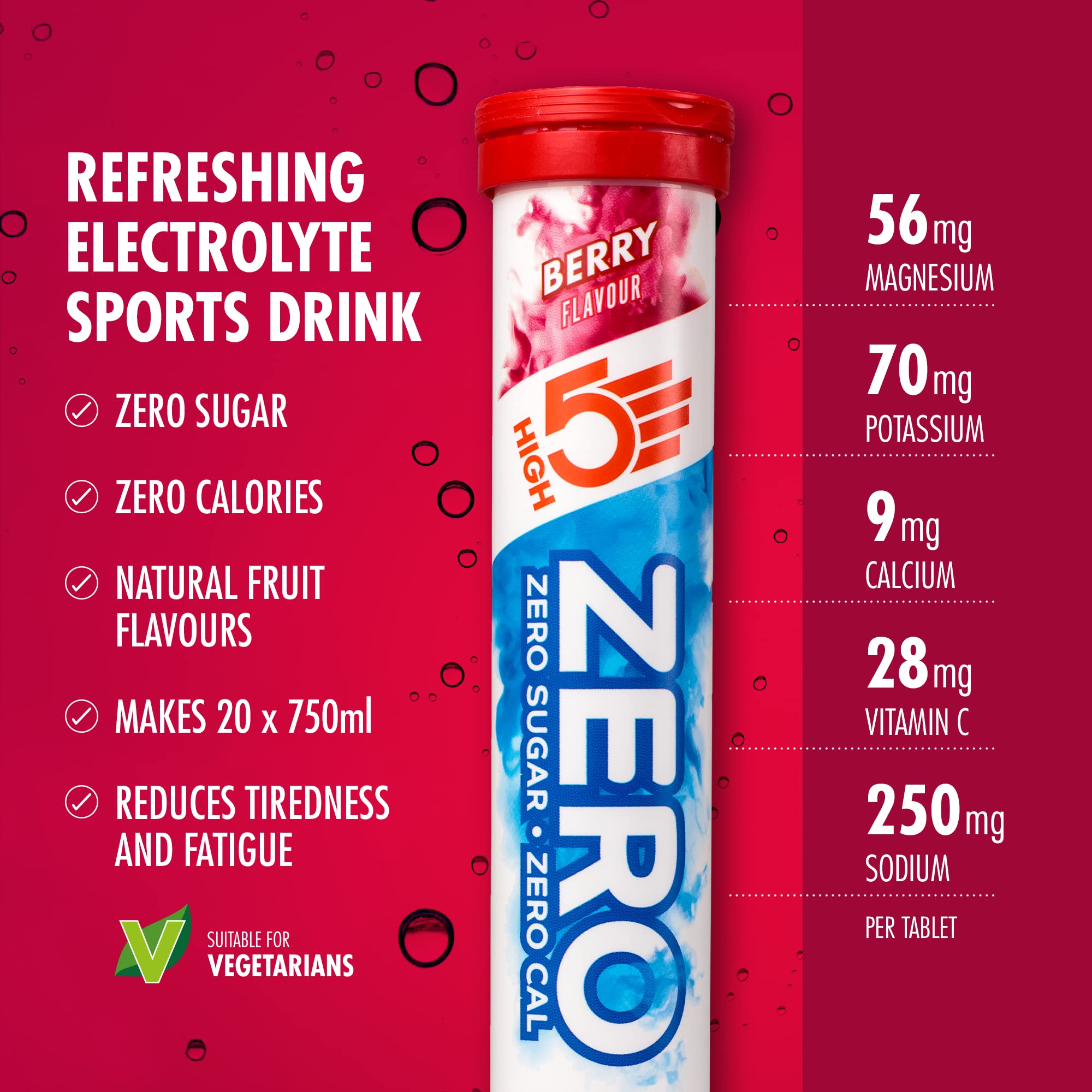 HIGH5 ZERO Electrolyte Tablets Hydration Tablets Enhanced with Vitamin C (106998018099EU2) 3