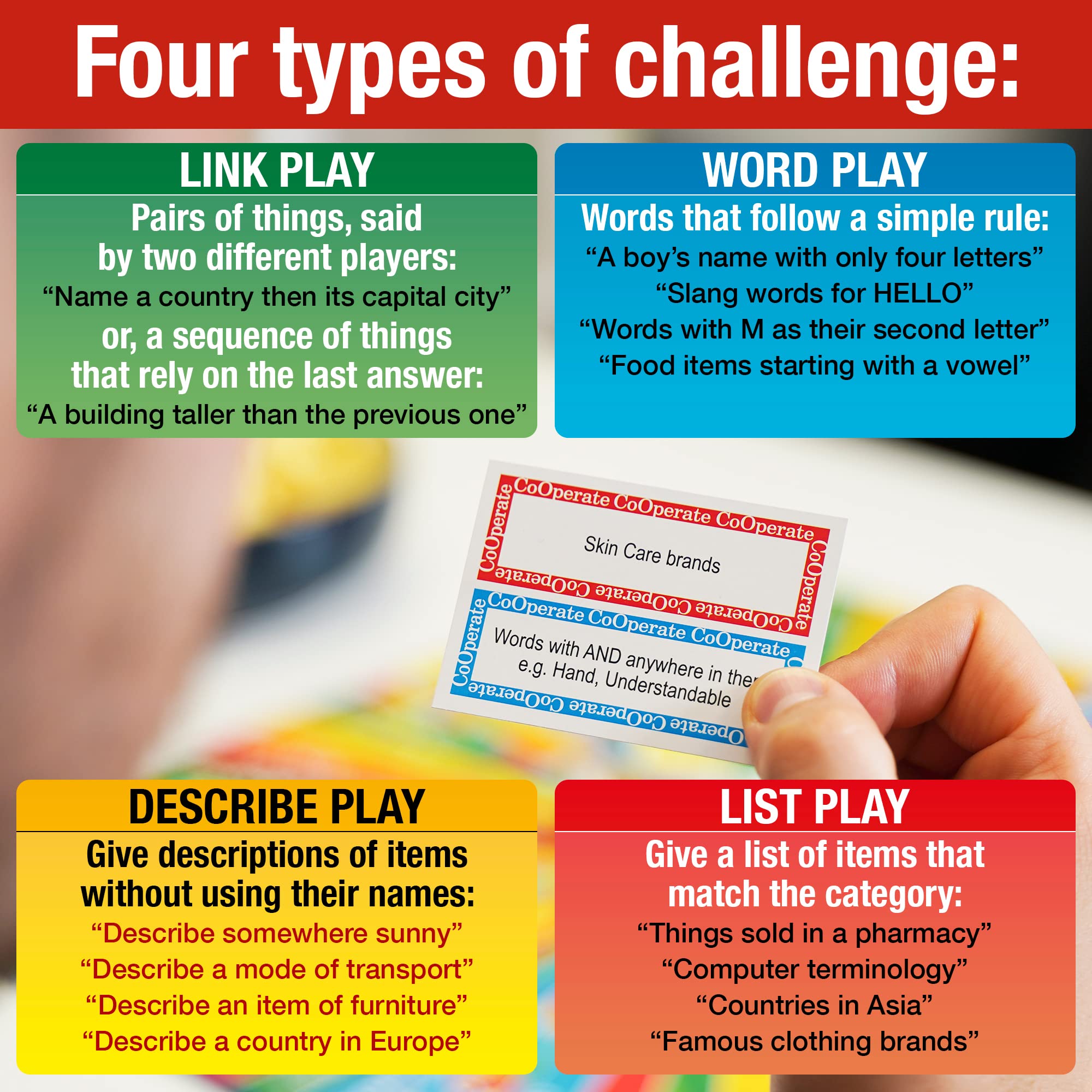 Drumond Park CoOperate! Board Game for Families and Teens, Fast Talking Party Game for 4-12 Players 9