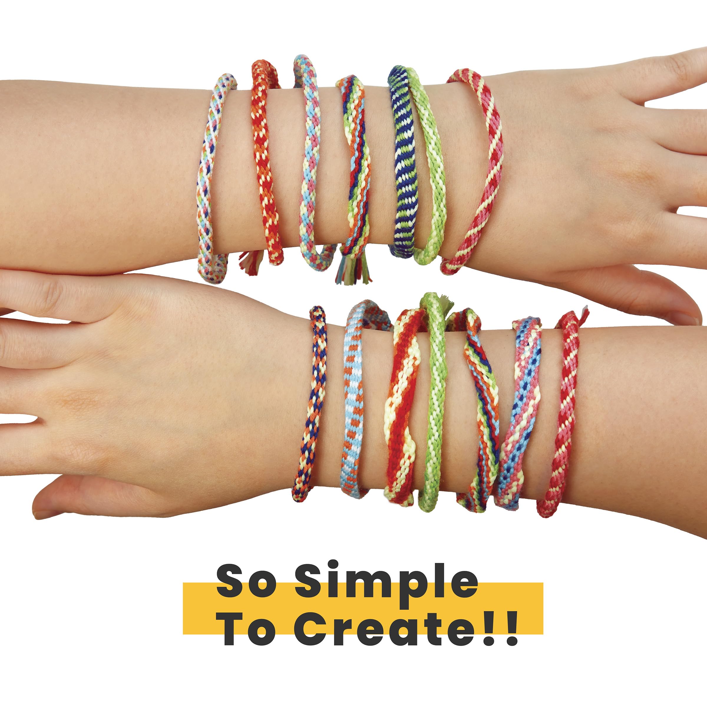 4M Friendship Bracelet Making Kit - Glow in the Dark Craft for Kids 5+ 12