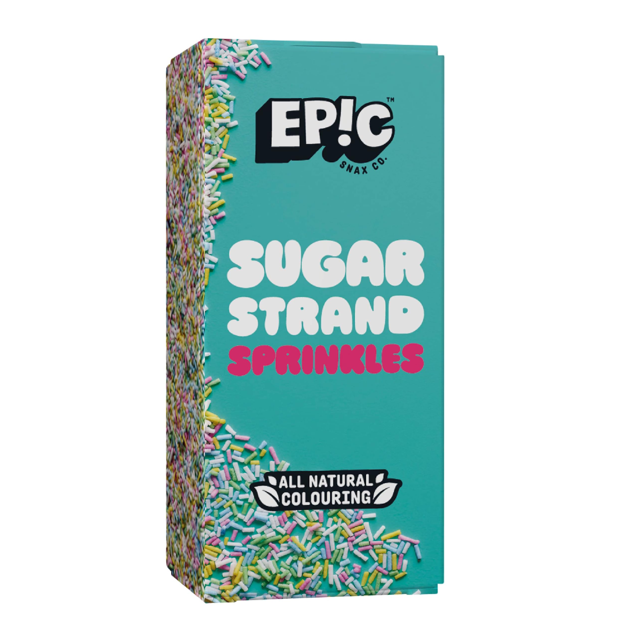 EPIC SNAX CO Sugar Strands Sprinkle Toppers - Classic Rainbow | 50g Box 6