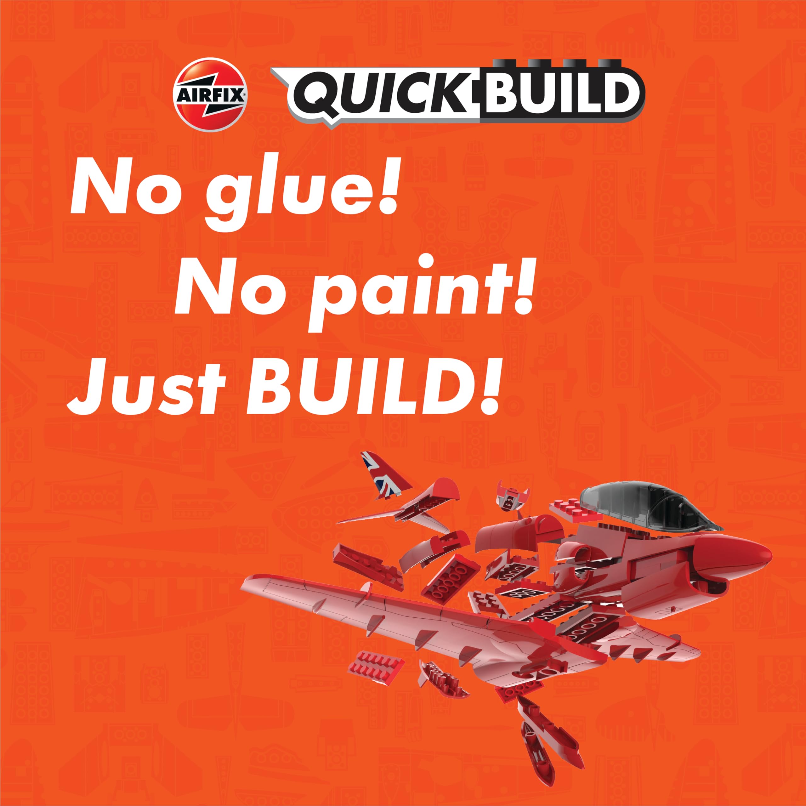Airfix QUICKBUILD Red Arrows Hawk Modellbausatz J6018 – Zusammensteckbares Flugzeugmodell für Kinder ab 6 Jahren 4