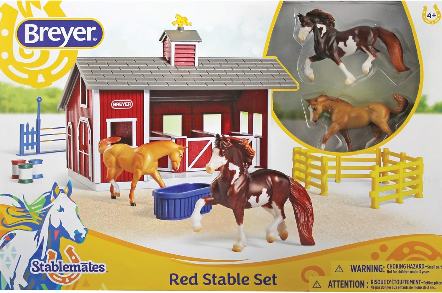 Breyer Stablemates Red Stable and Horse Playset - 1:32 Scale, 4+ Years 4