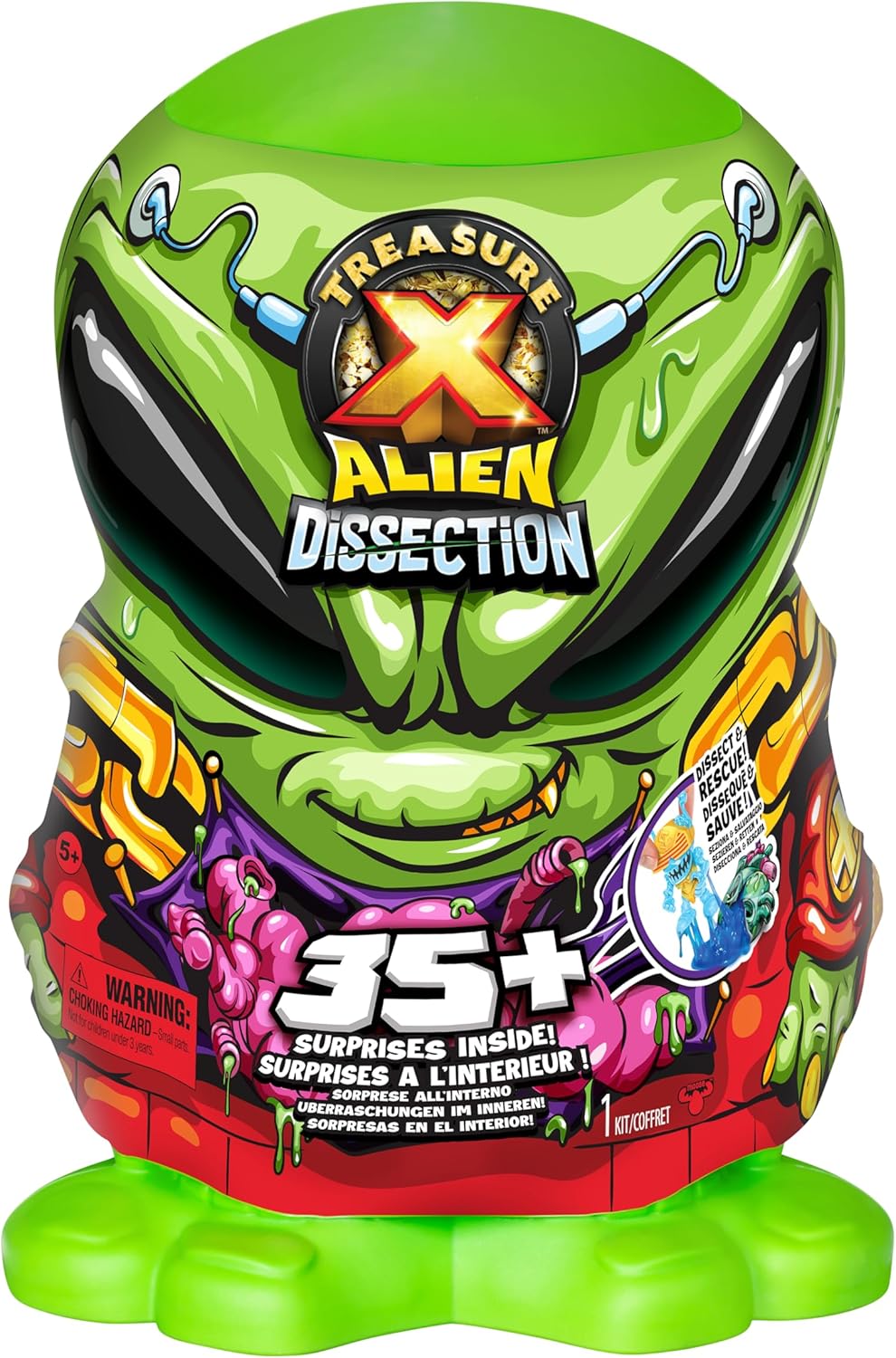 Treasure X Mega Alien Dissection - 12" Alien Playset with 35+ Surprises, Ages 5+