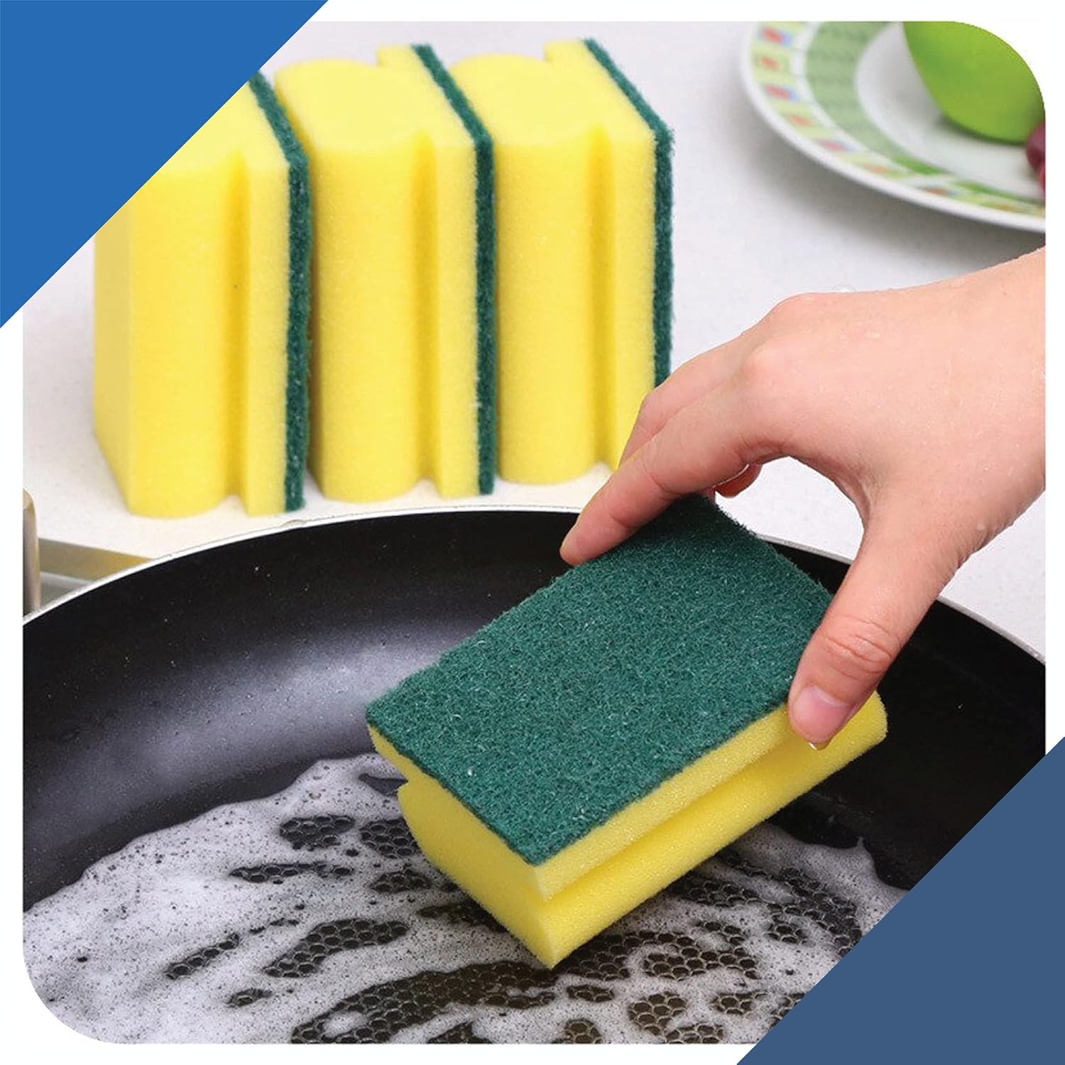 STERLING PRODUCTS Heavy Duty Scrub Sponge - Dual Sided Dish Washing & Cleaning Sponge (16 Pack) 6