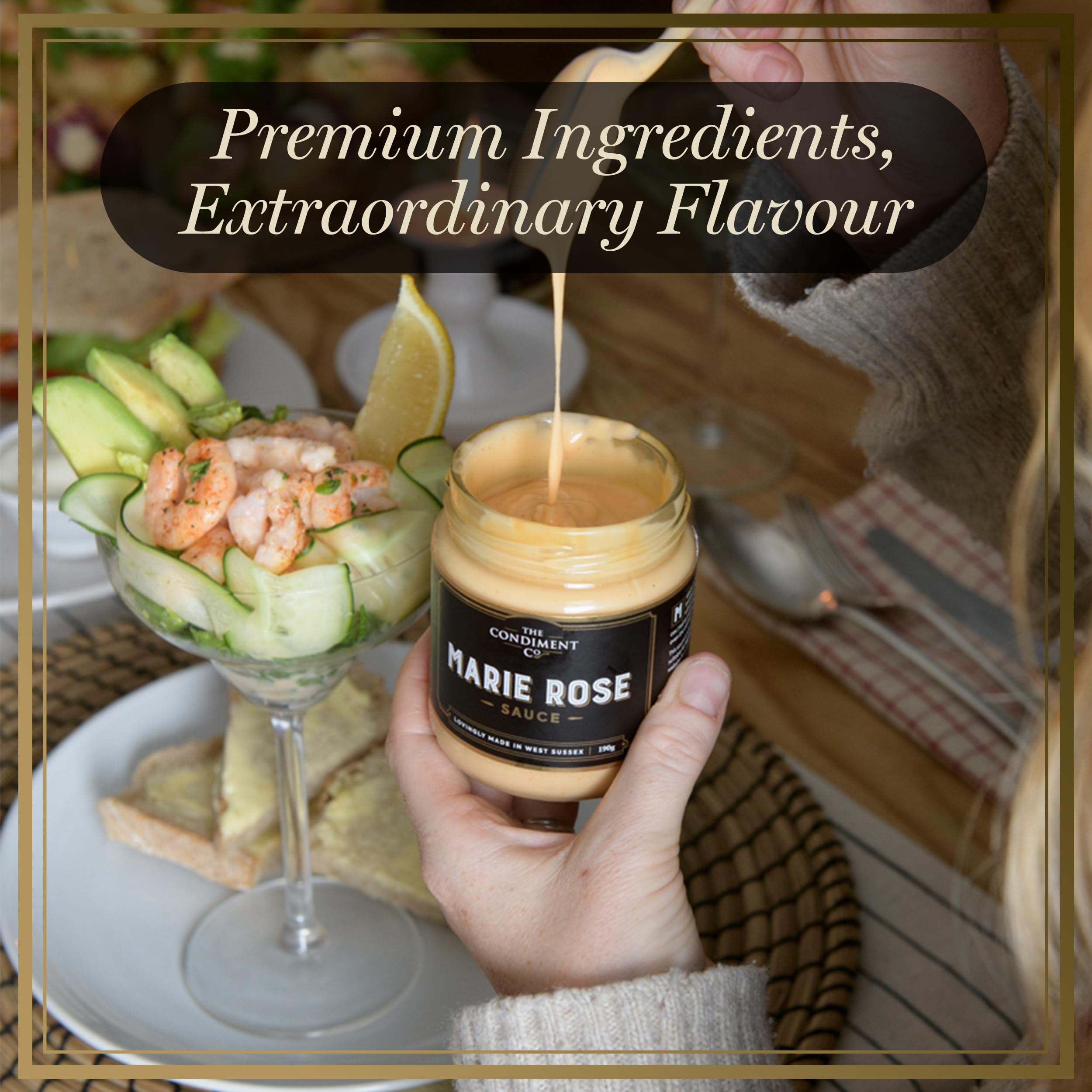 The Condiment Company Marie Rose Sauce 190 g – Cremige glutenfreie Cocktailsauce
