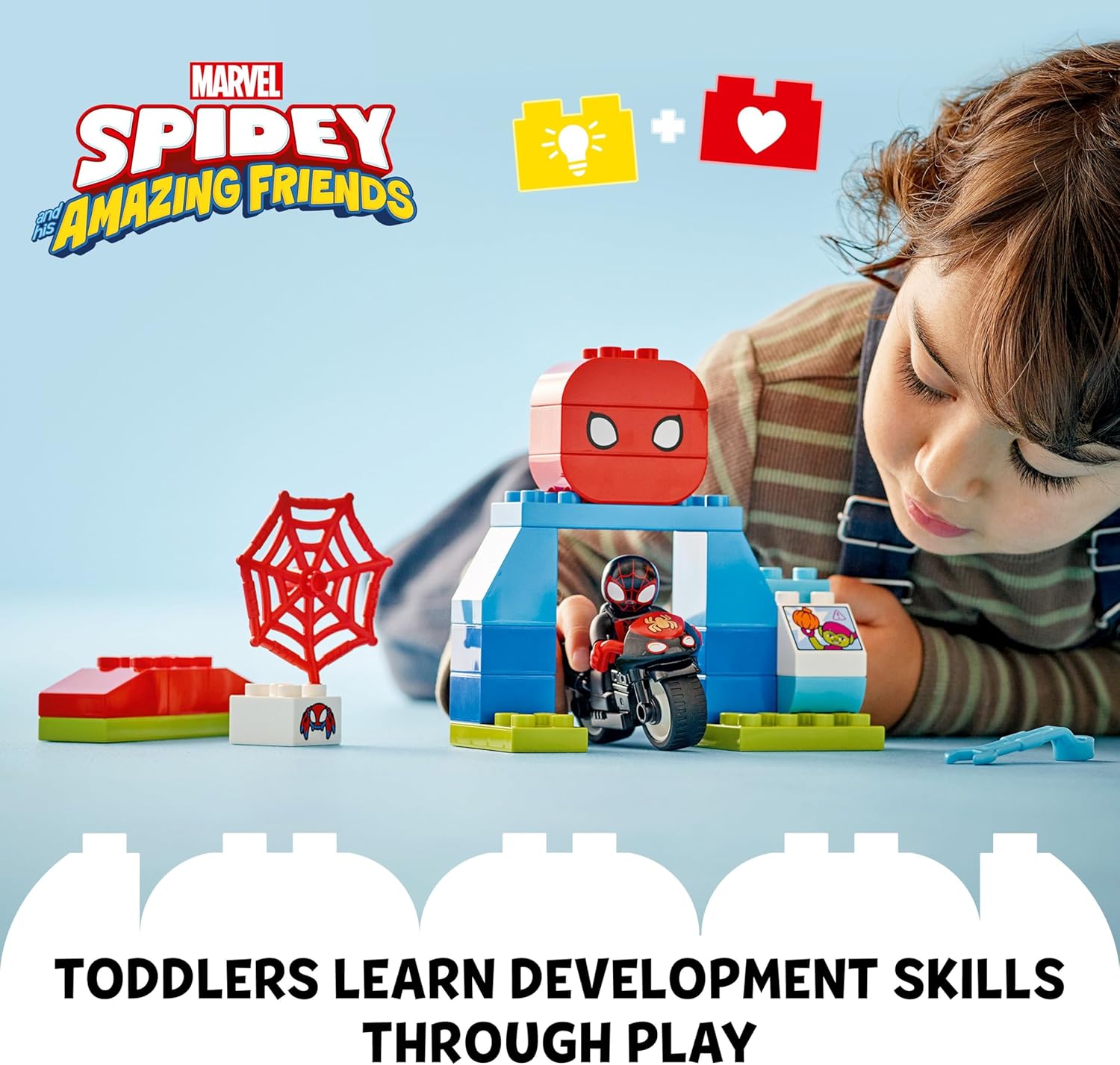 LEGO DUPLO Marvel Spin’s Motorcycle Adventure - Building Set for Toddlers 2+ 4